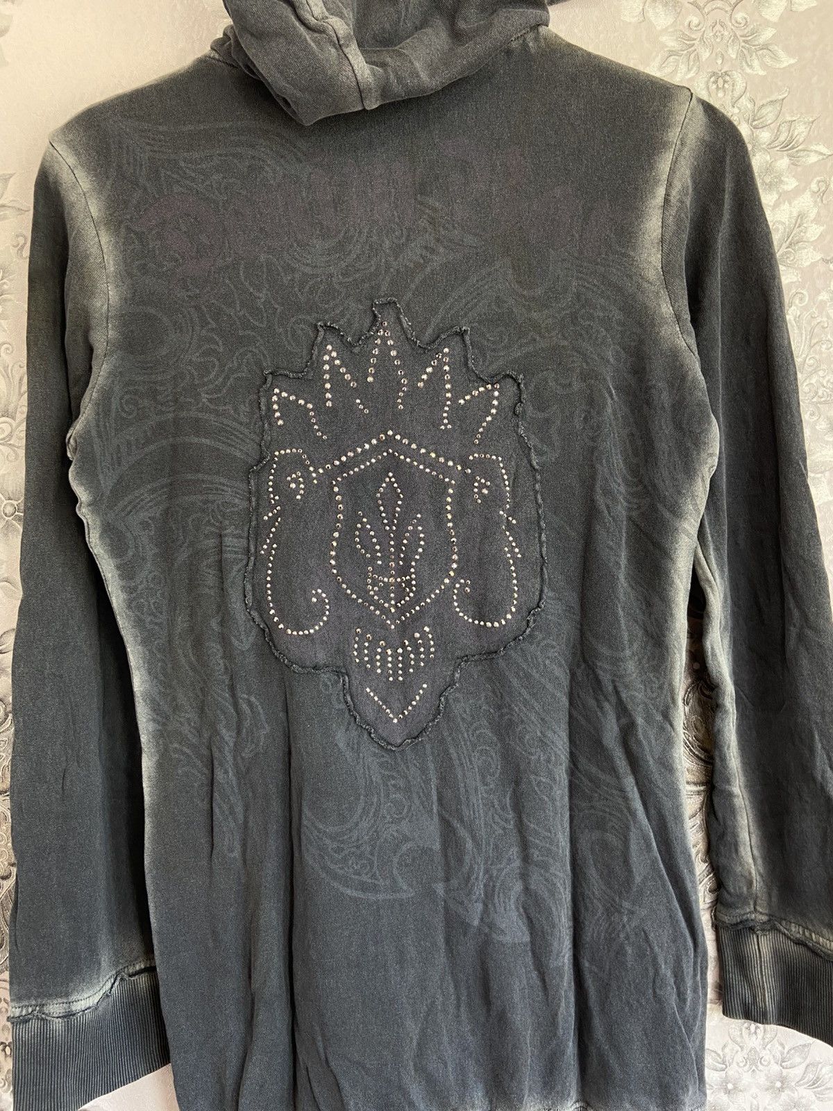 Le Grande Bleu (L.G.B.) Denim Bar By Bebe Hoodie Faded Style🥶 Size US L / EU 52-54 / 3 - 14 Thumbnail