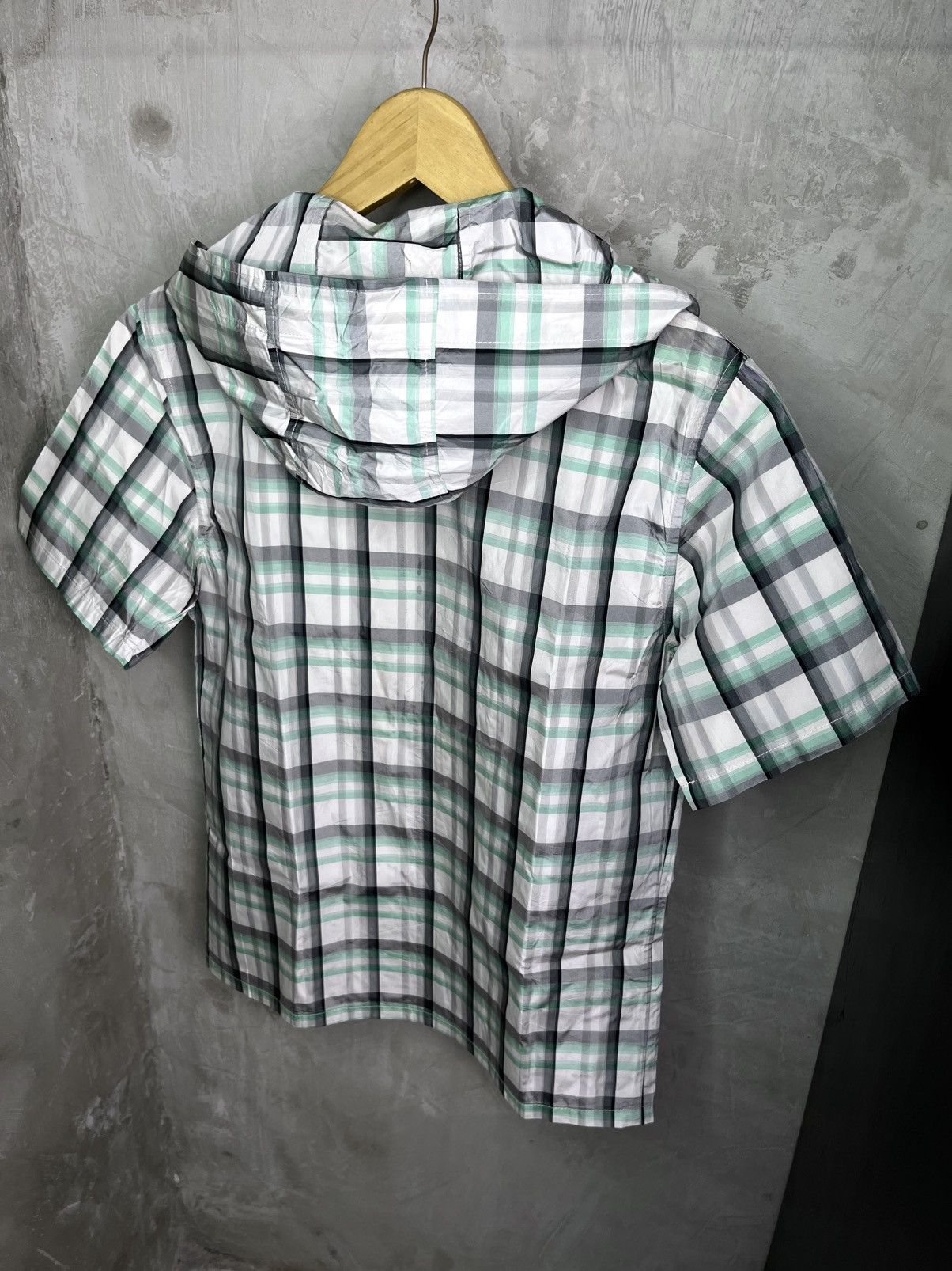 Just Cavalli Vintage Just Cavalli Plaid Tech Hooded Short Sleeve Jacket Size US M / EU 48-50 / 2 - 5 Thumbnail