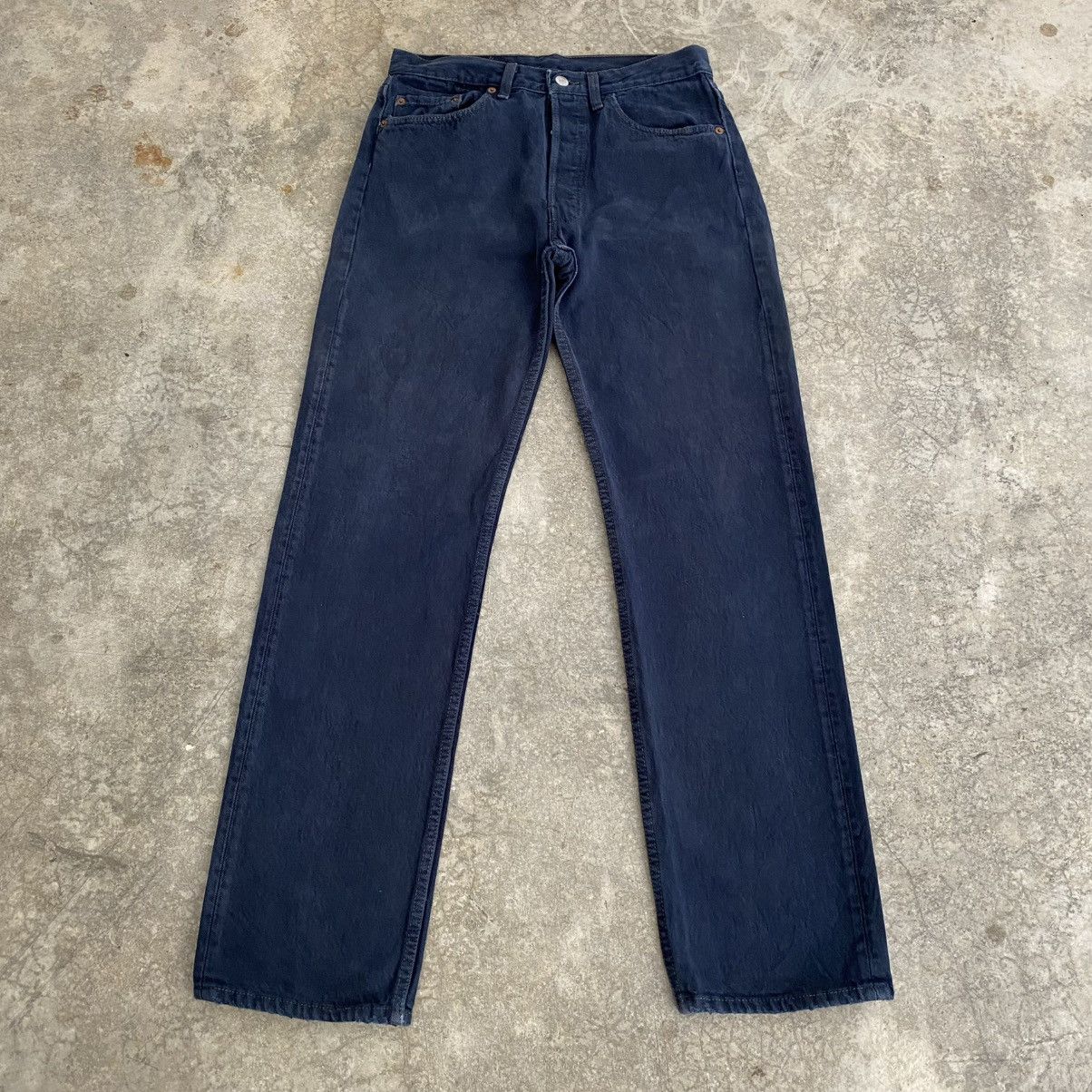 Levi's Vintage 1993 Levis 501 Over Dyed Faded Black Denim Jeans Size US 30 / EU 46 - 2 Thumbnail