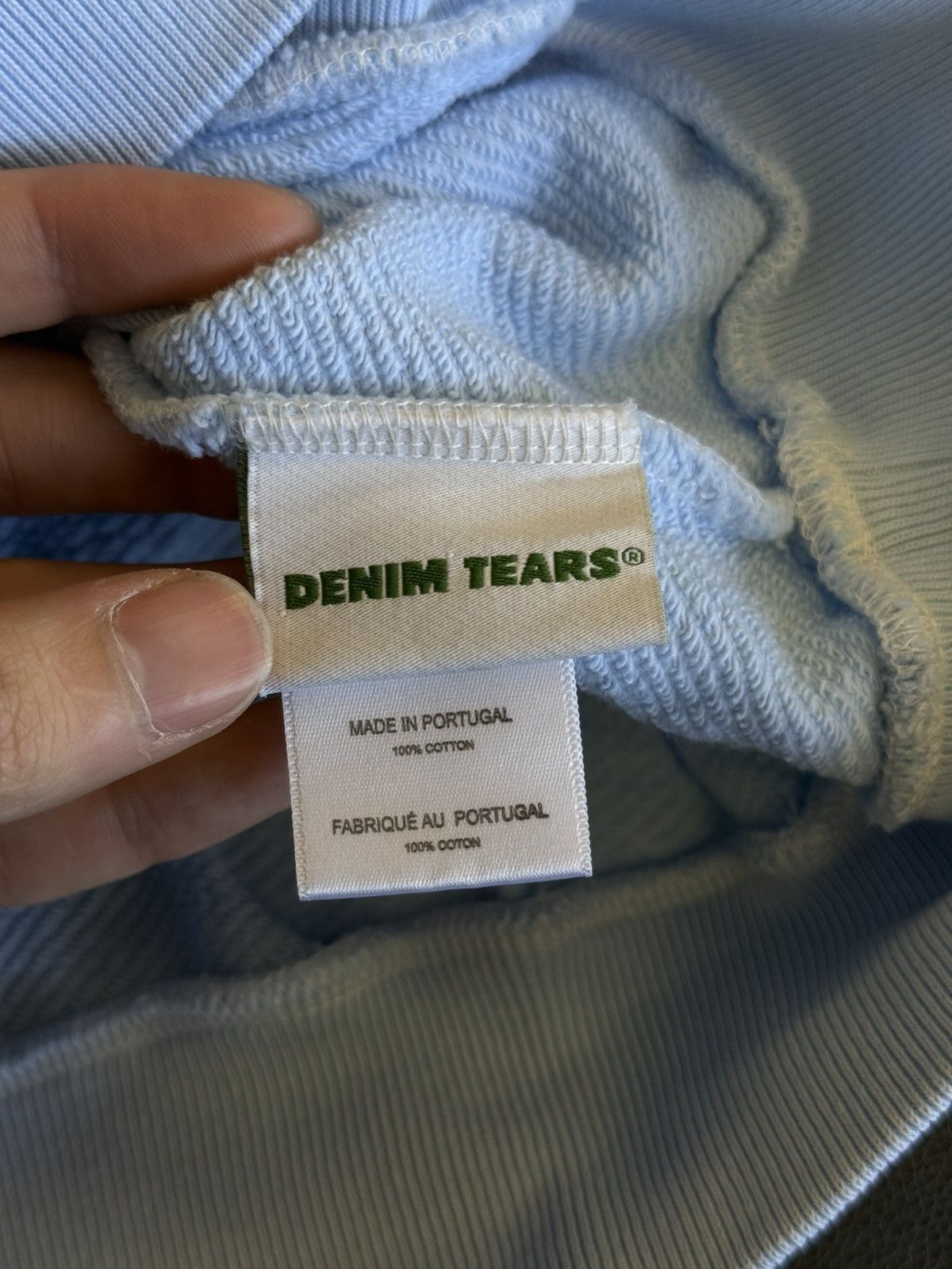DENIM TEARS Denim Tears Cotton Wreath Hoodie Size M Blue (NEW) Size US M / EU 48-50 / 2 - 6 Thumbnail