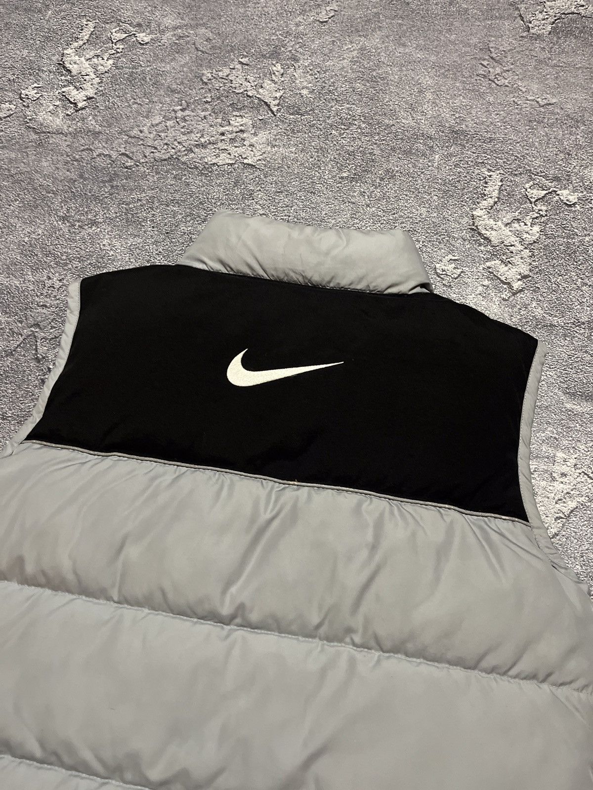 Nike × Vintage Vintage Nike Y2K Down Puffer Vest Drill Black Size US XS / EU 42 / 0 - 4 Thumbnail