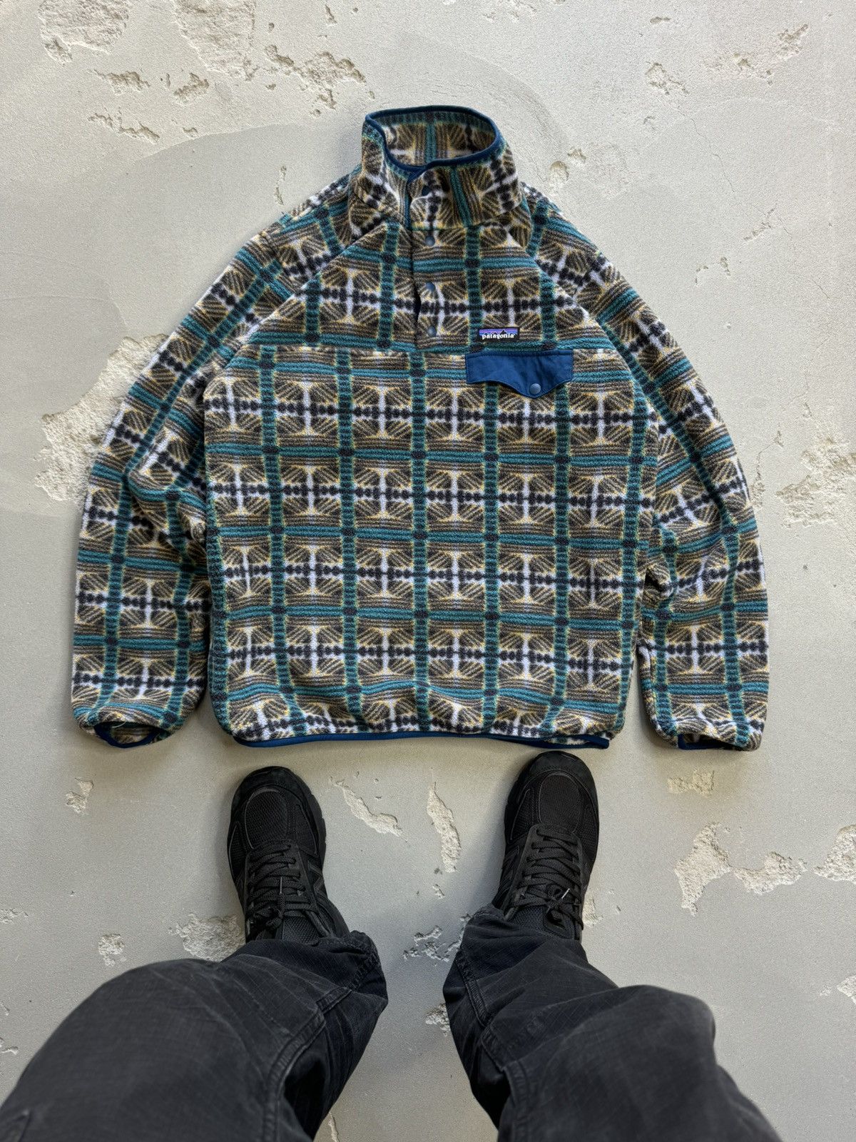 Patagonia × Vintage Patagonia Lightweight Synchilla Snap Size US M / EU 48-50 / 2 - 1 Thumbnail