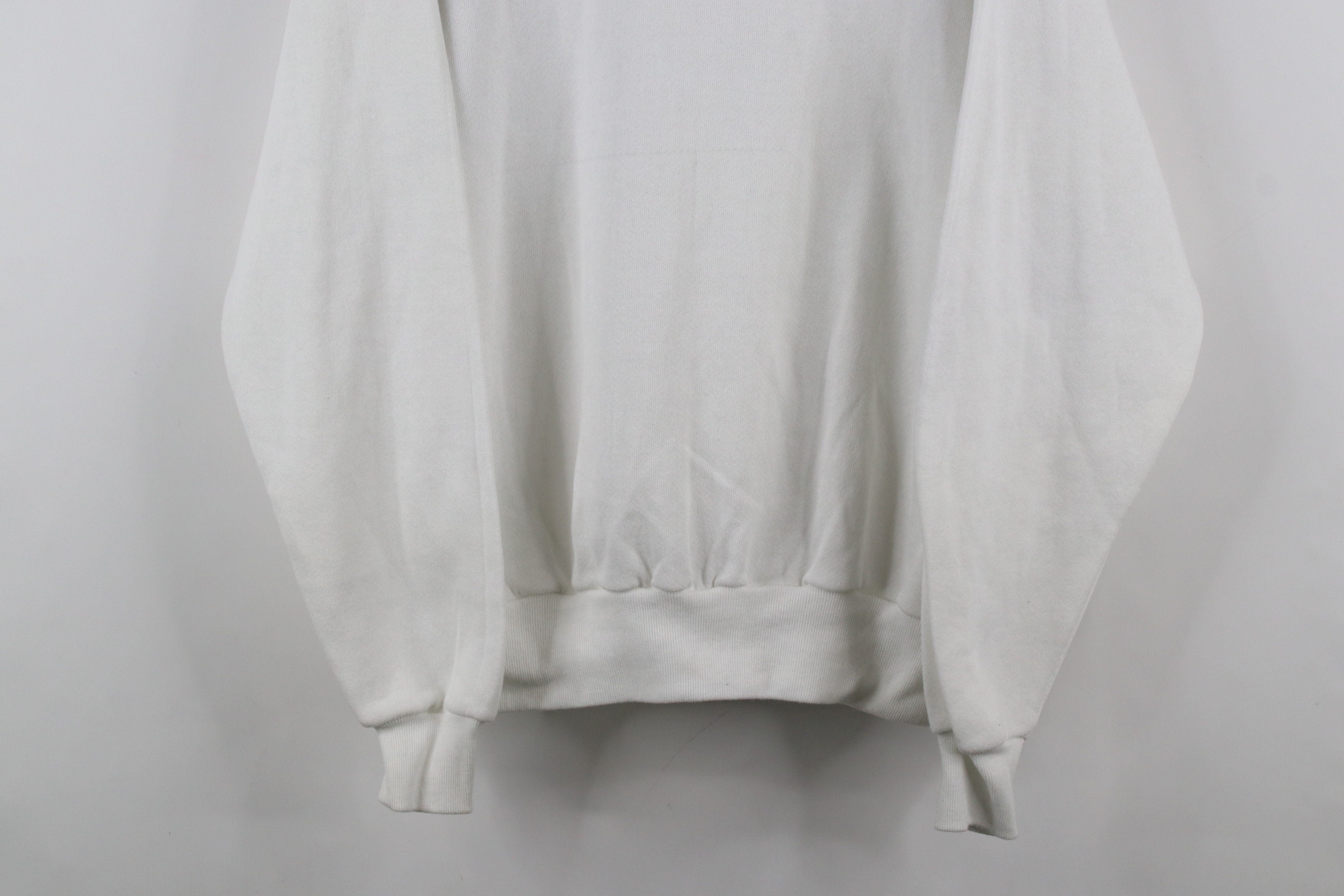 Vintage Vintage 90s Streetwear Blank Crewneck Sweatshirt White Size US M / EU 48-50 / 2 - 3 Thumbnail