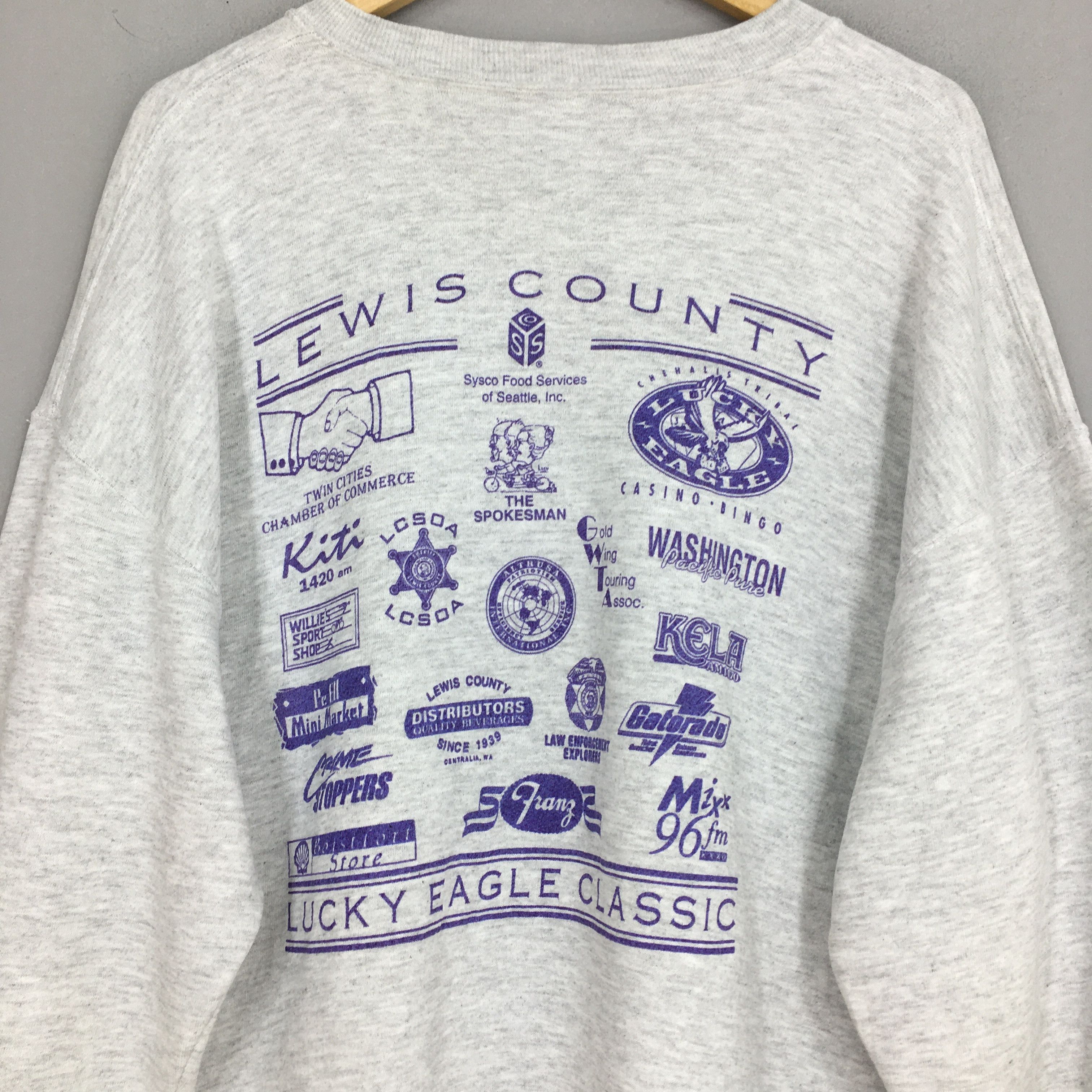 Jerzees × Vintage Vintage Lewis County Washington Gray Sweatshirt XLarge Size US XL / EU 56 / 4 - 7 Thumbnail