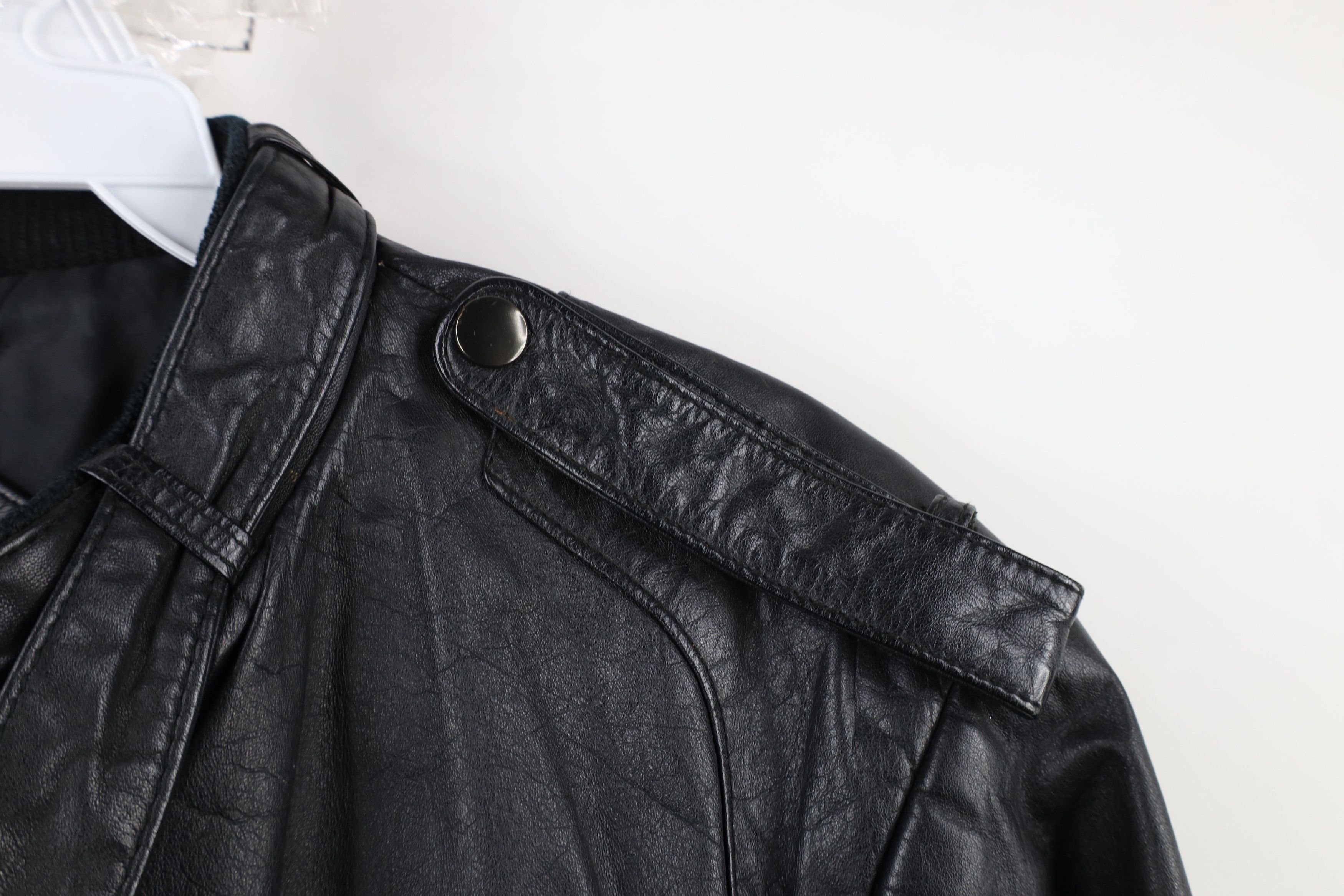Vintage Vintage 80s 90s Streetwear Leather Cafe Racer Bomber Jacket Size US XXL / EU 58 / 5 - 6 Thumbnail