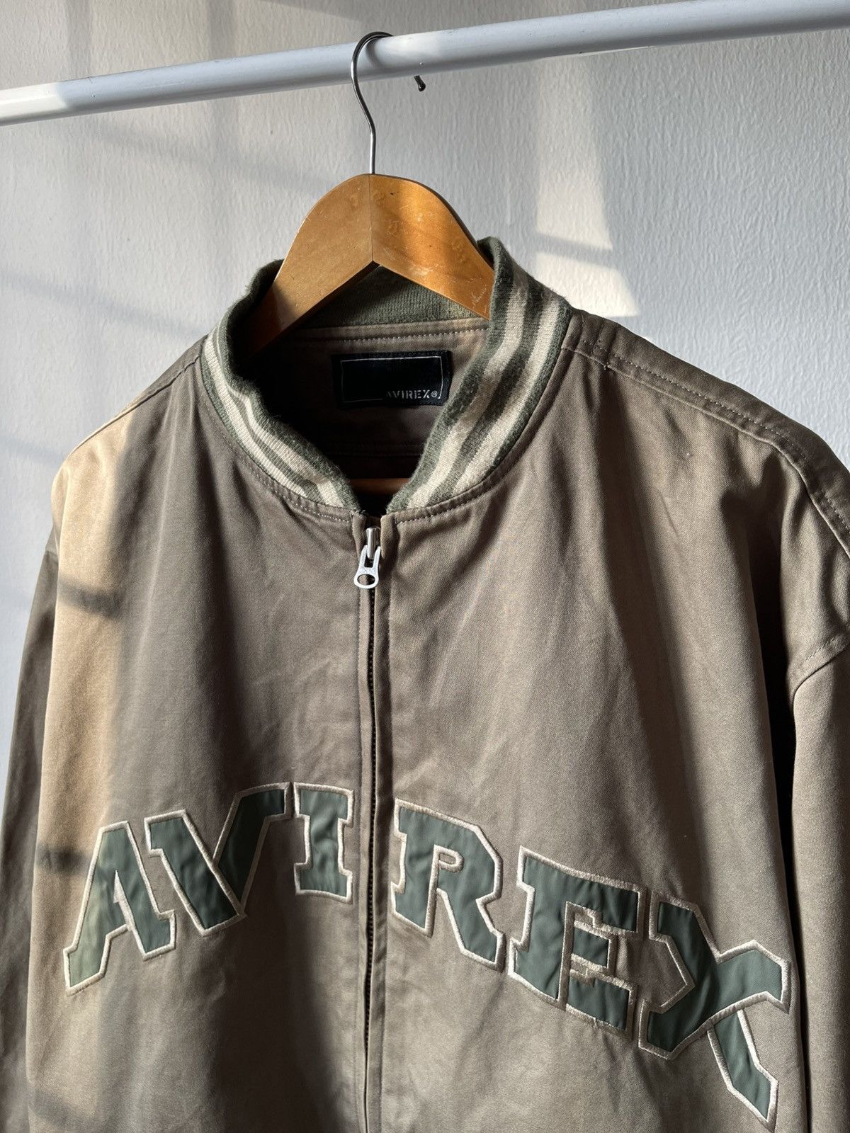 Avirex Vintage Avirex Green Army Zip Jacket A4 Size US XXL / EU 58 / 5 - 5 Thumbnail