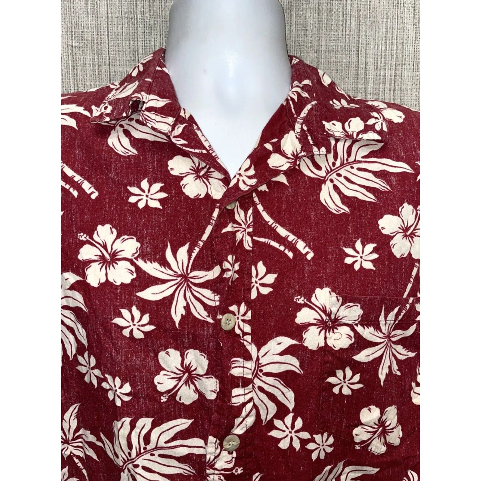 Vintage VINTAGE Island Traditions Of Hawaii Men's Short Sleeve Shirt L Red Floral Hawaiian Flower 90s Size US L / EU 52-54 / 3 - 2 Thumbnail