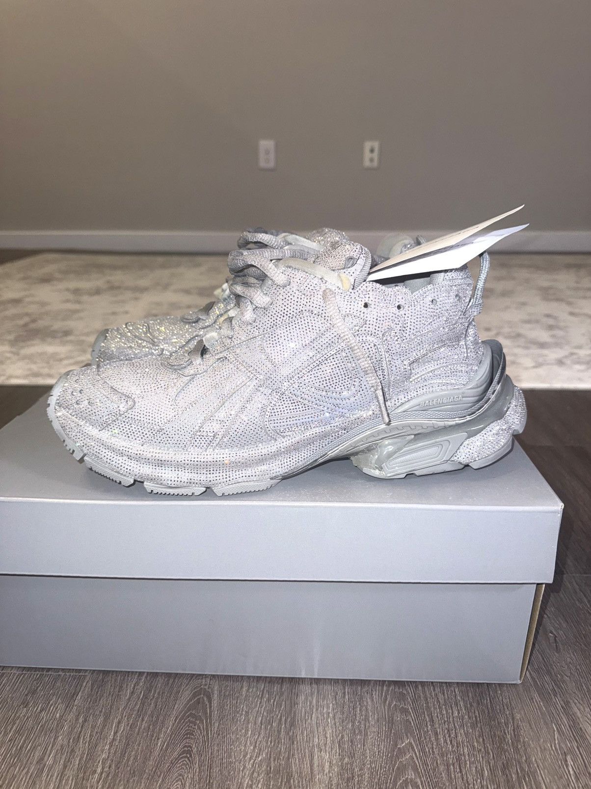 Balenciaga Balenciaga Crystal Rhinestone Sneakers Size US 11 / EU 44 - 4 Thumbnail