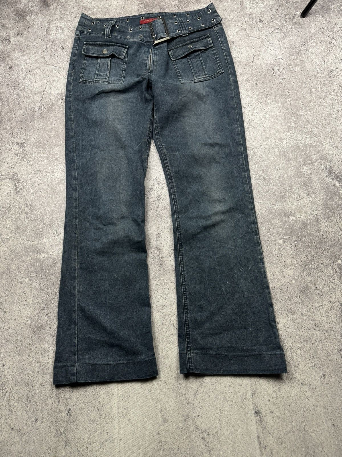 Japanese Brand CRAZY If Six Was Nine Style Y2K Flared Waisted Jeans Archive Size 30" / US 8 / IT 44 - 3 Thumbnail