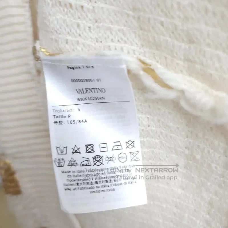 Valentino Valentino White Wool Letter Pattern Long Cardigan . Size XXS / US 00 / IT 34 - 6 Thumbnail