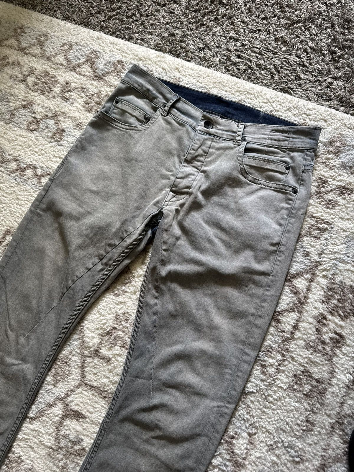 Rick Owens FW13 Rick Owens Detroit Cut Mineral Dust Denim Size US 30 / EU 46 - 3 Thumbnail