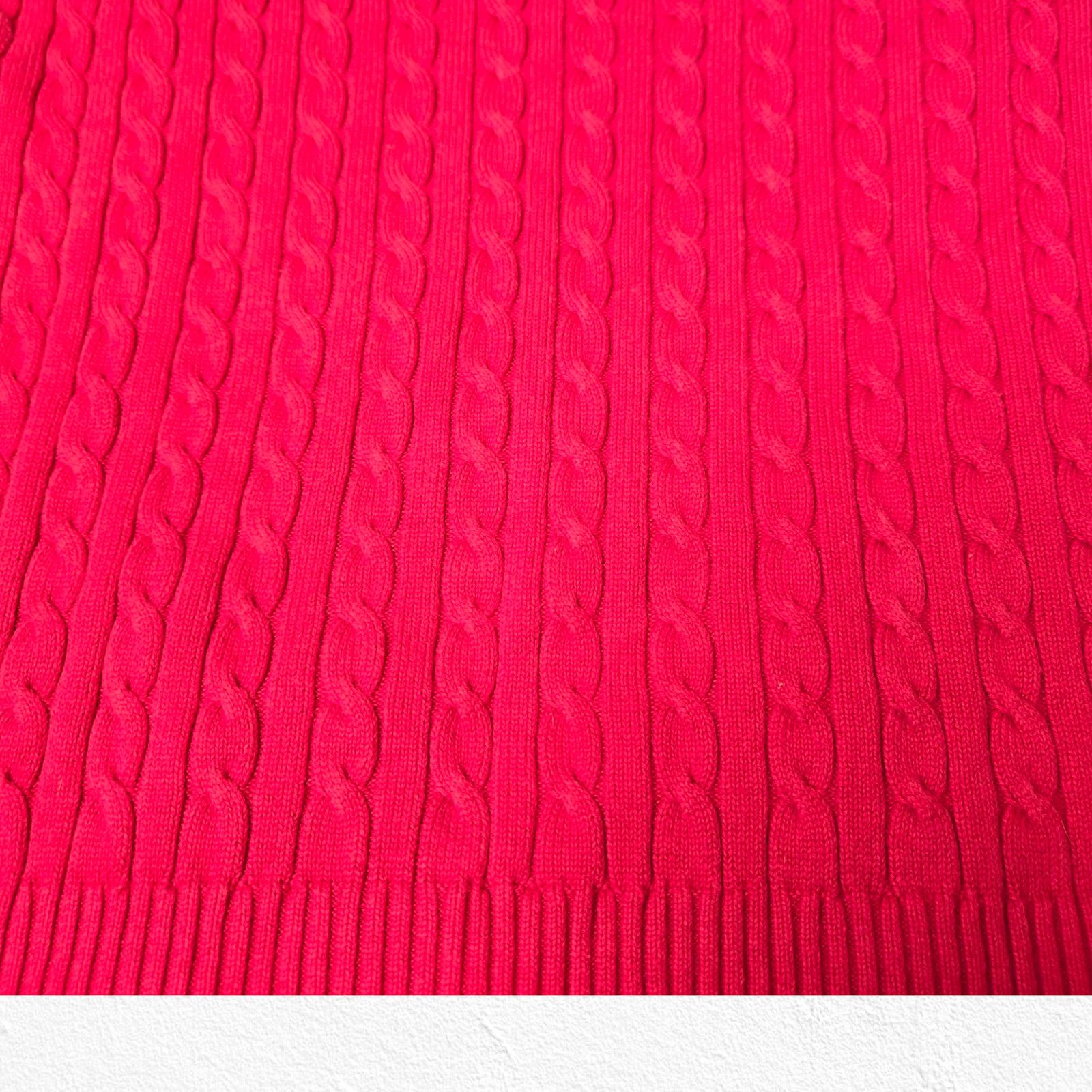 Tommy Hilfiger Y2K Tommy Hilfiger Hot Pink Cable Knit Sweater Size Large Size L / US 10 / IT 46 - 8 Thumbnail