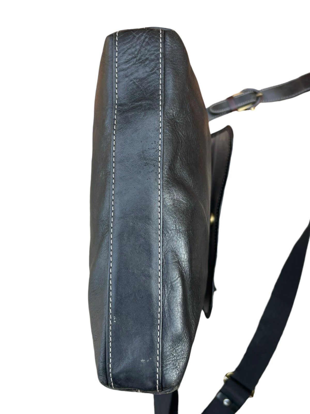 Leather Indeed Per Tutti Japan Black Patina Leather Bag Sling Size ONE SIZE - 18 Thumbnail