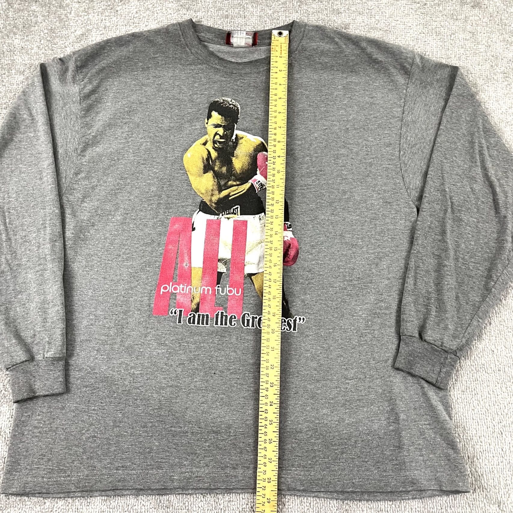 Fubu VINTAGE PLATINUM FUBU Shirt Mens XL Gray Muhammad Ali Graphic Skater Retro 90s Mens Clothing Size US XL / EU 56 / 4 - 4 Thumbnail
