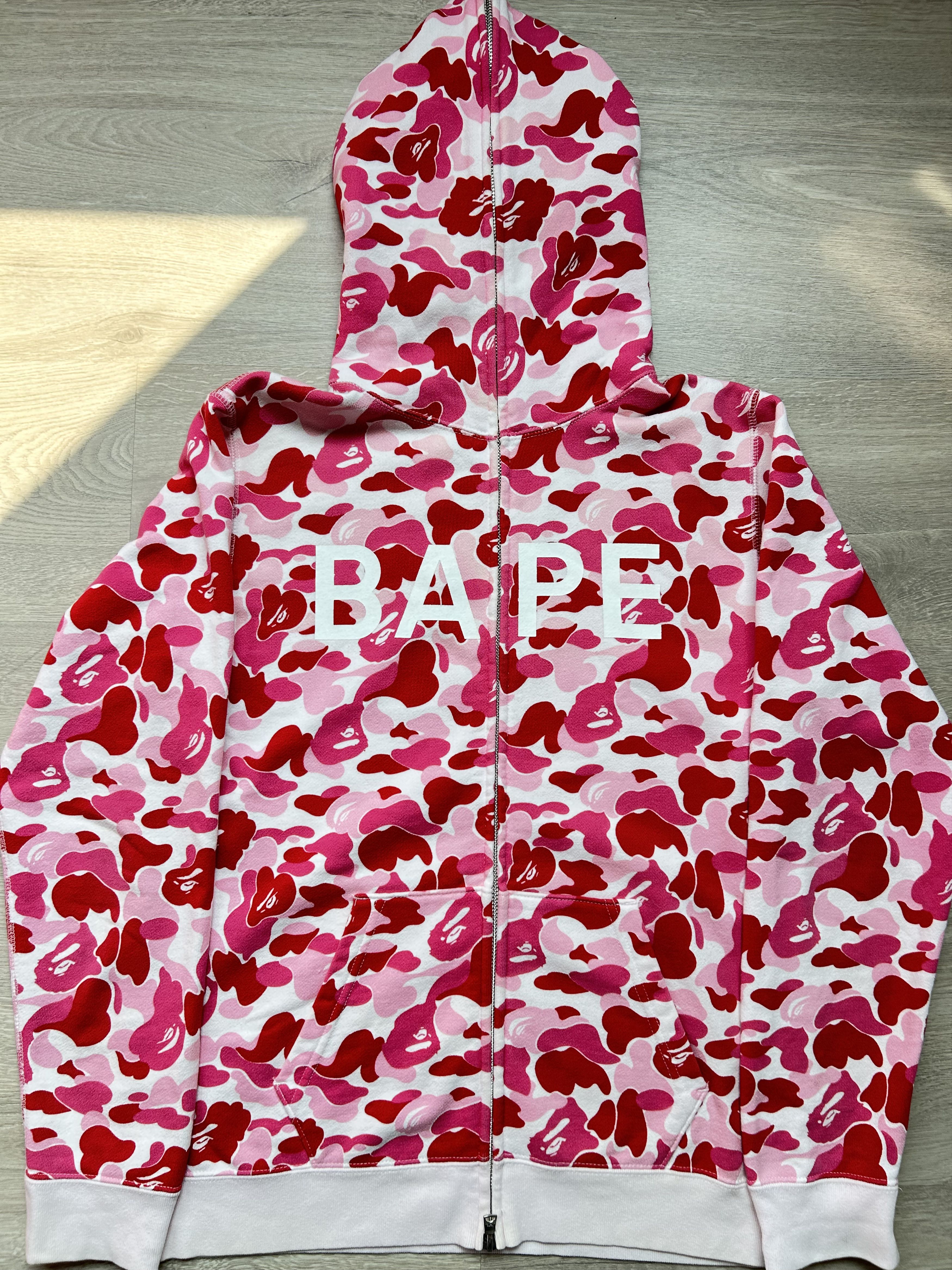 Bape BAPE LOGO ABC Camo Pink Full Zip Hoodie [Size S] Size S / US 4 / IT 40 - 1 Thumbnail