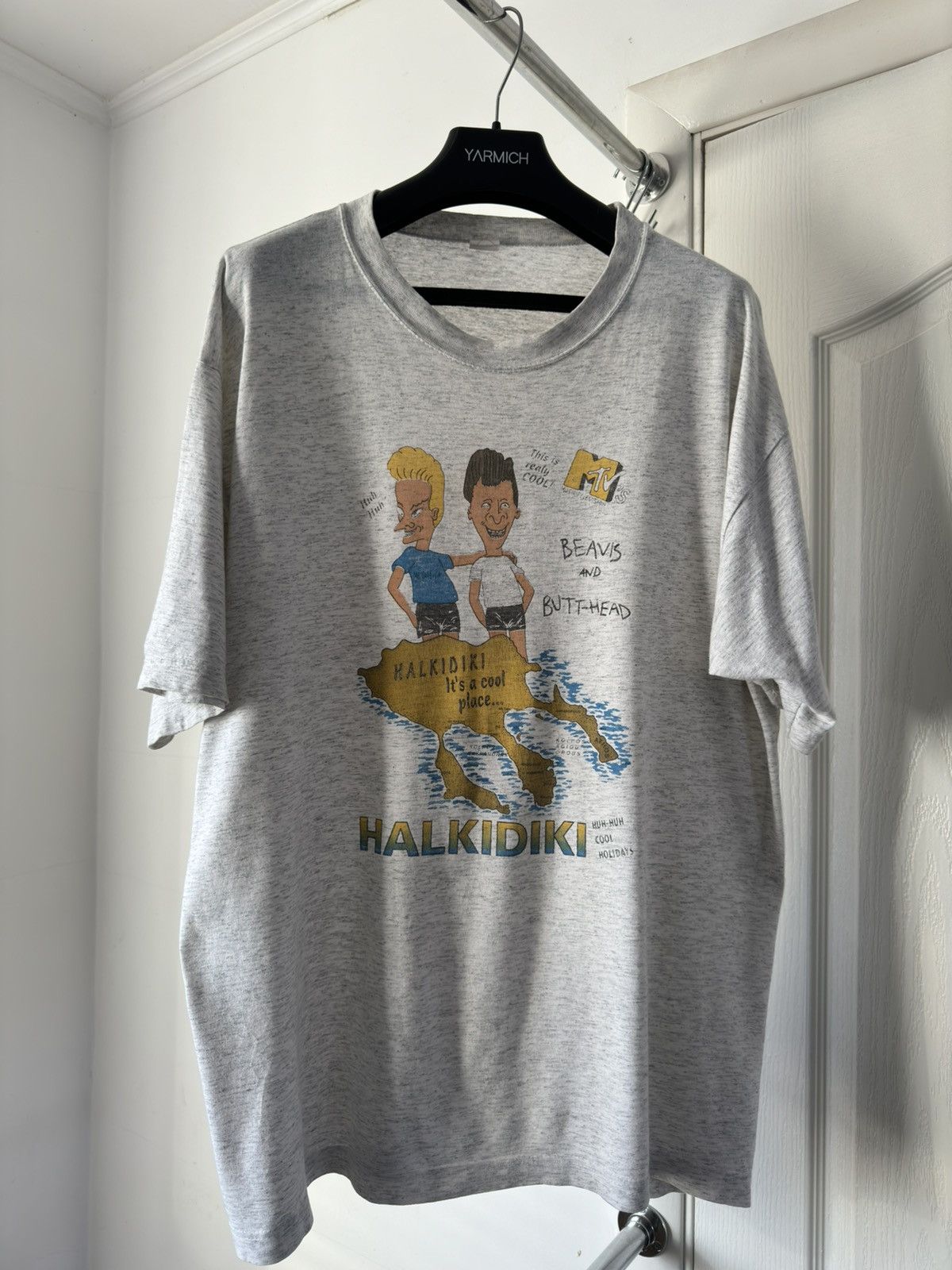 Band Tees × Vintage Vintage 90s Beavis And Butthead Halkidiki Graphic Tee Size US XL / EU 56 / 4 - 1 Thumbnail
