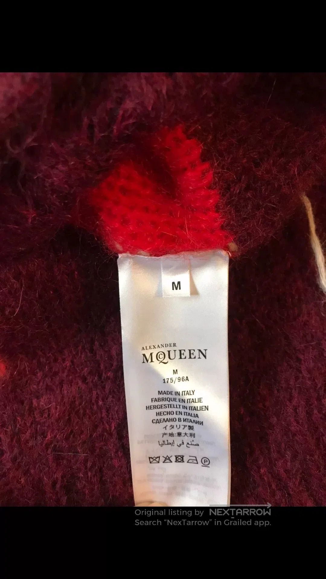 Alexander McQueen Alexander McQueen V-Neck Distressed Sweater. Size US M / EU 48-50 / 2 - 6 Thumbnail