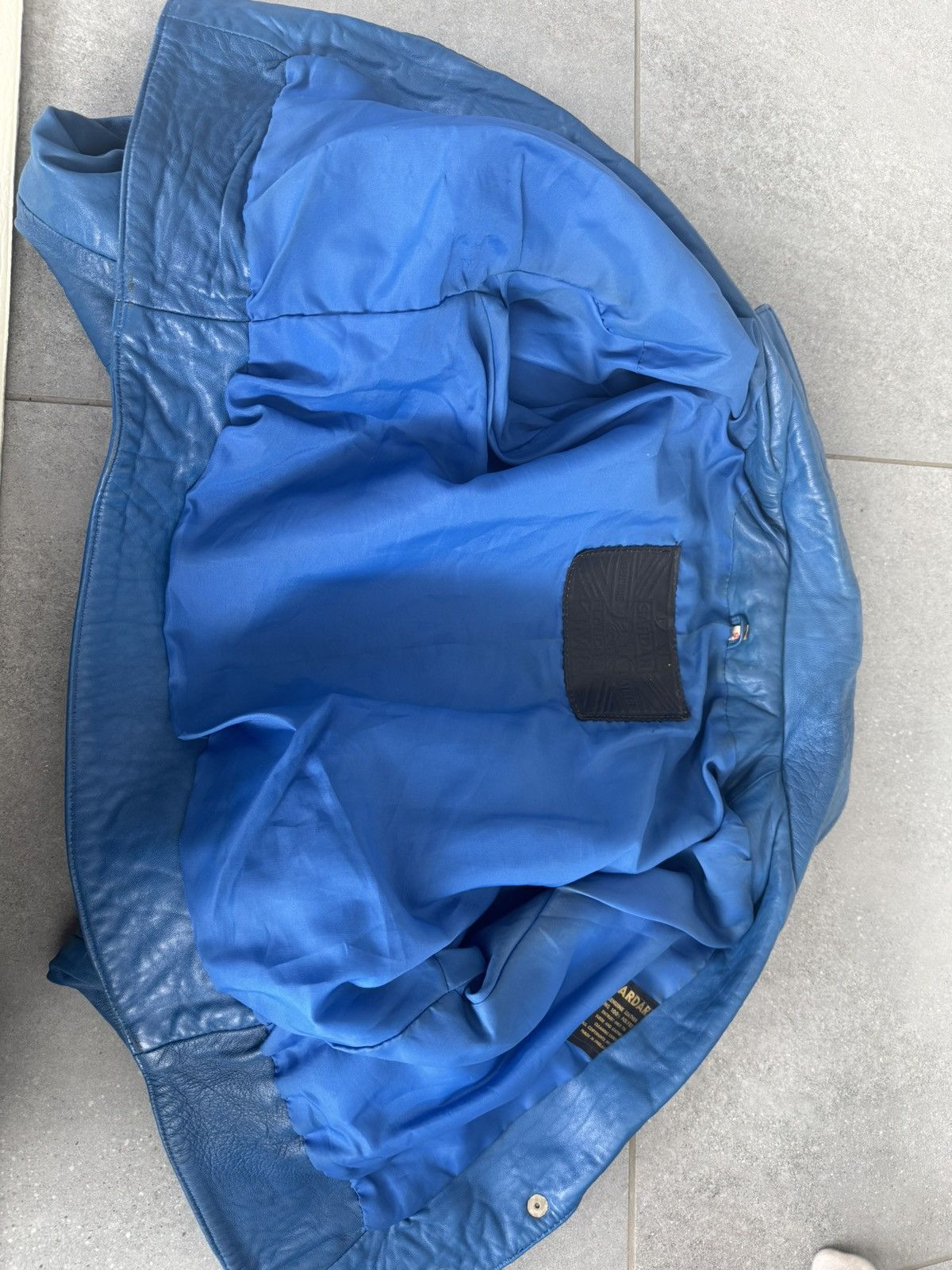 Vintage Vintage Sardar genuine leather blue cropped jacket Size S / US 4 / IT 40 - 11 Thumbnail
