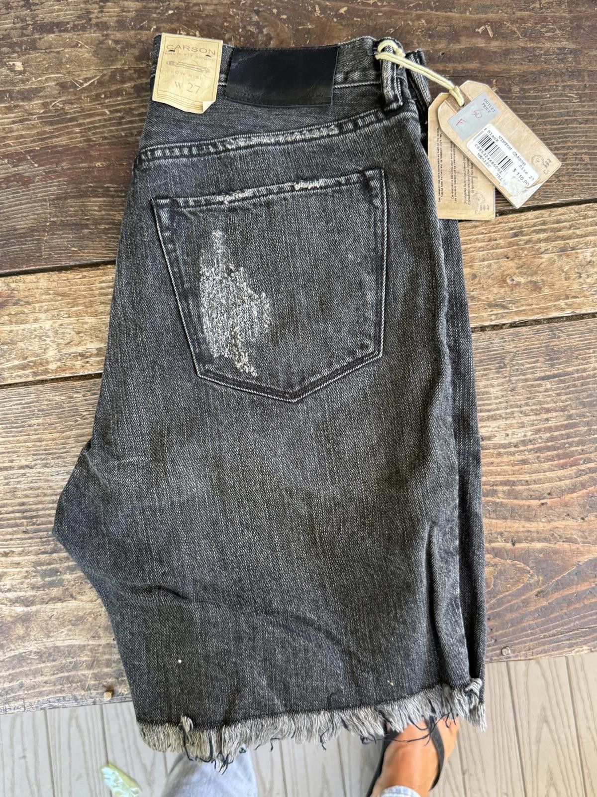 Allsaints Allsaints Carson Boy Fit Jean Shorts Black Denim NWT Size 27" / US 4 / IT 40 - 4 Thumbnail
