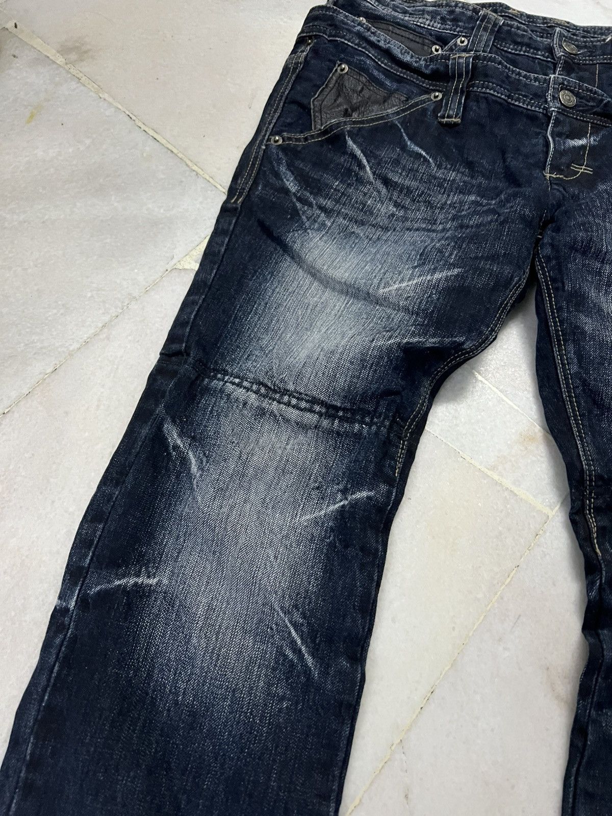 Japanese Brand PPFM DOUBLE WAIST RARE JEANS Size US 33 - 5 Thumbnail