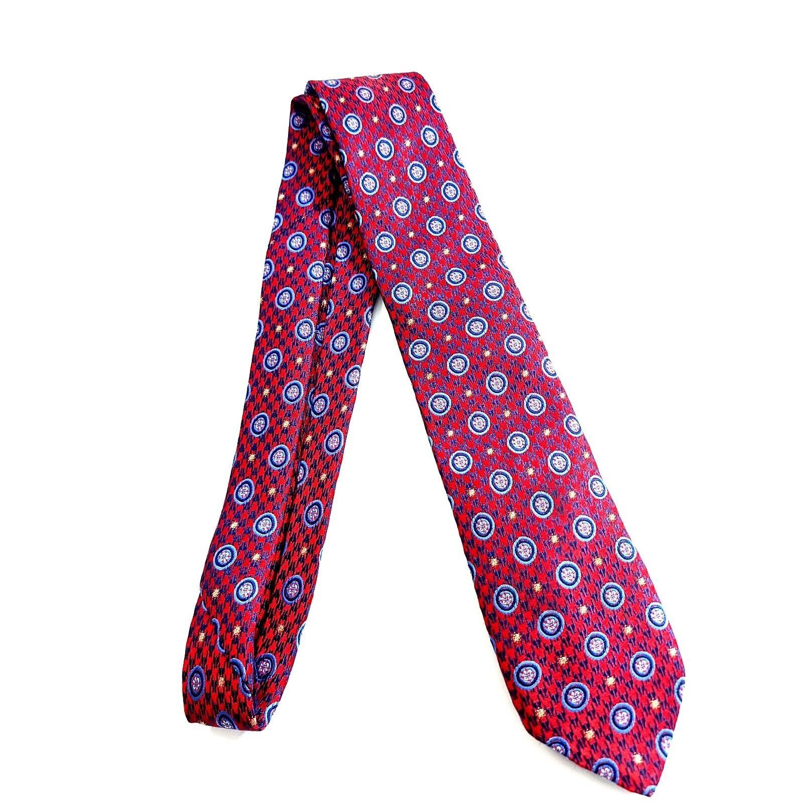 Joseph Abboud Joseph Abboud Red Herringbone Floral Geometric Blue Woven Sh Size ONE SIZE - 6 Thumbnail
