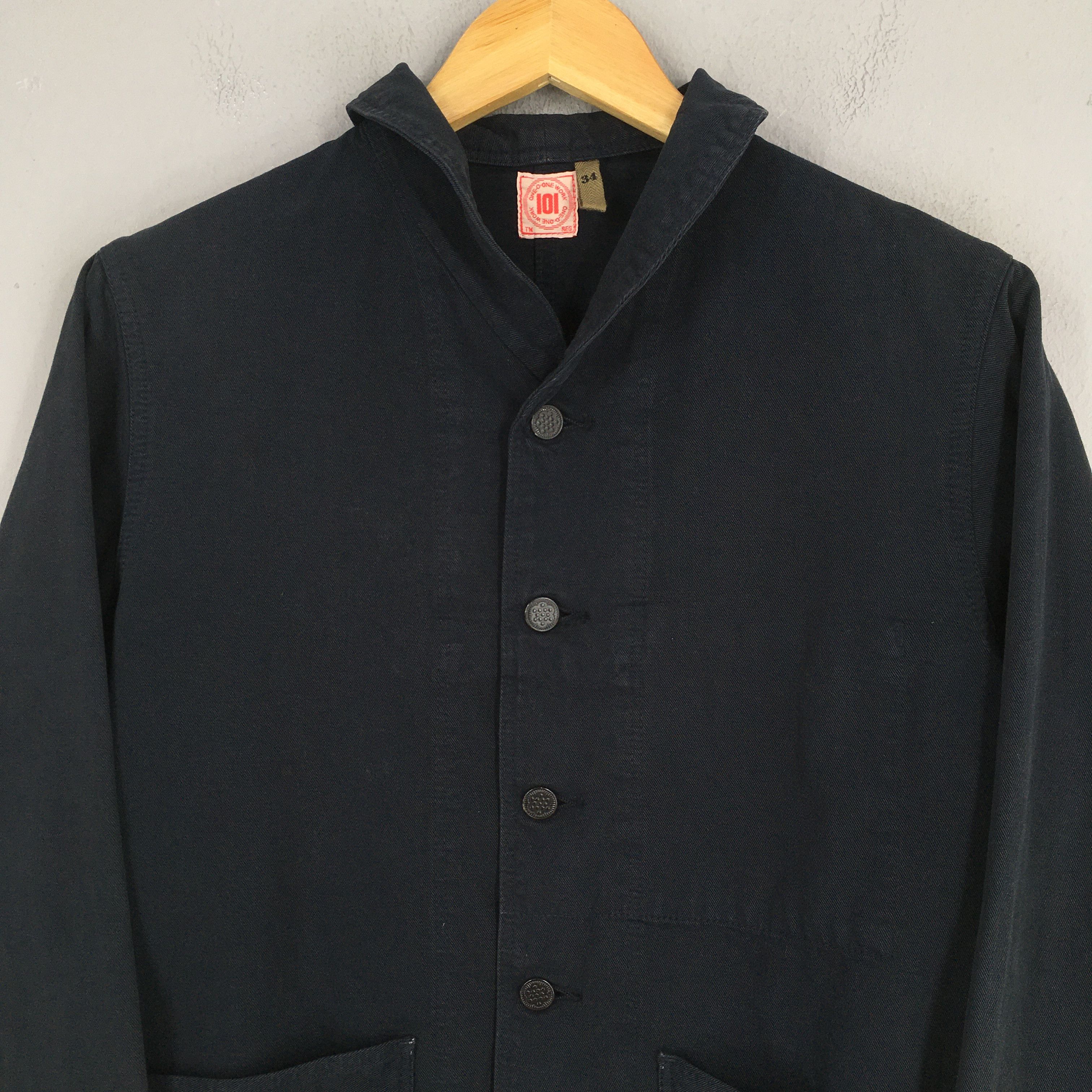 Vintage Vintage 101 Powerhouse Worker Usn Collar Shawl Jacket S Size US S / EU 44-46 / 1 - 2 Thumbnail