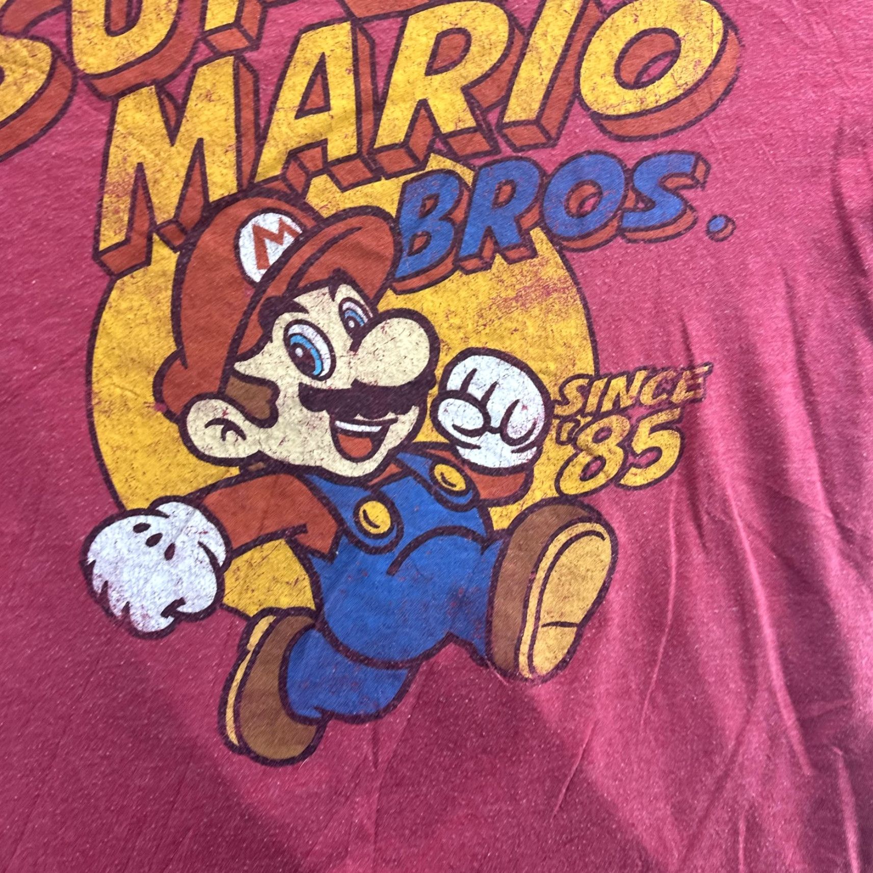 Nintendo VINTAGE Super Mario Bros Shirt Mens Medium Red Since 85 Nintendo Video Game Tee Graphic Size US M / EU 48-50 / 2 - 6 Thumbnail