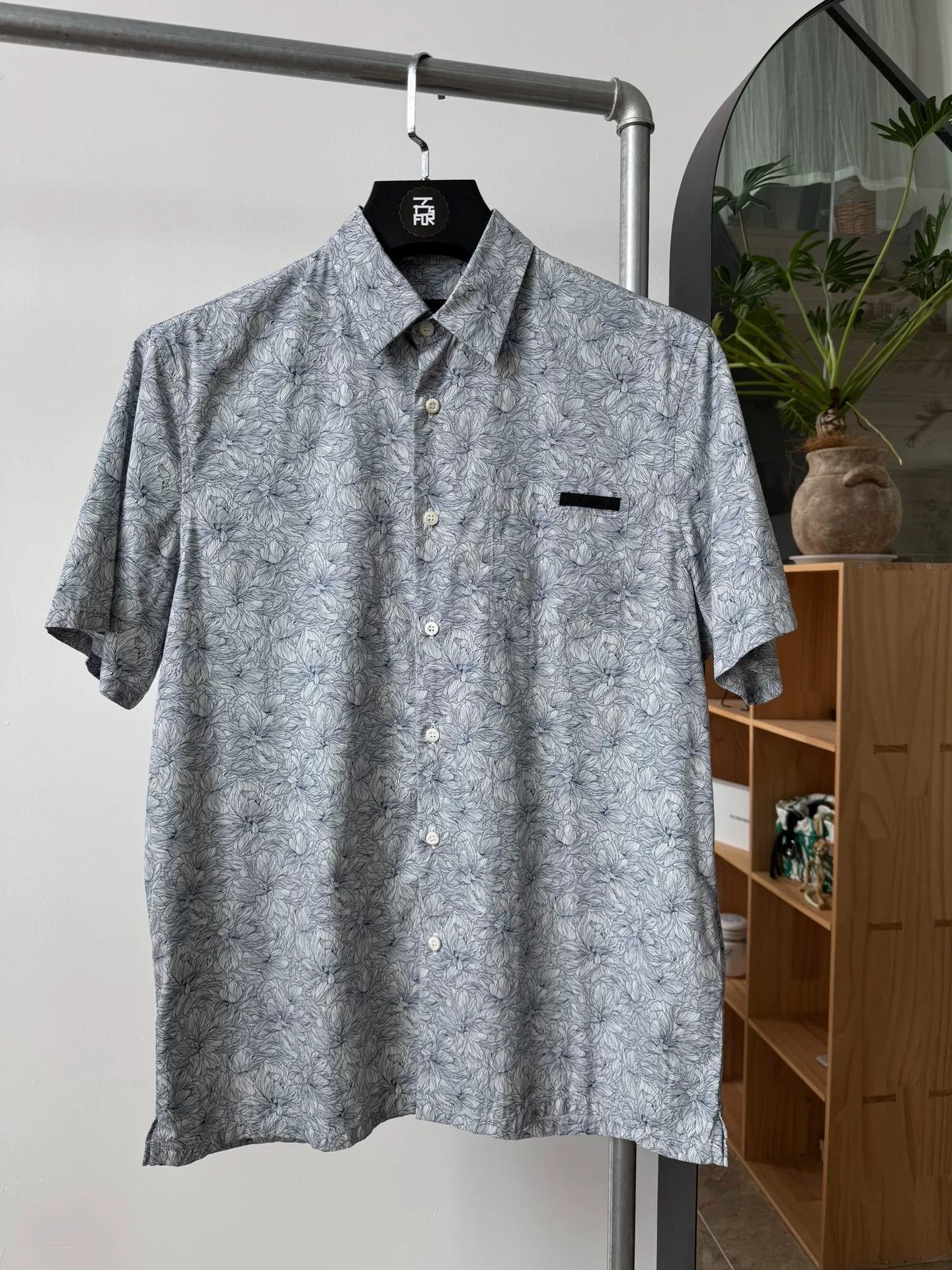 Prada Prada SS20 Floral Short Sleeve Shirt Size US XXS / EU 40 - 1 Thumbnail