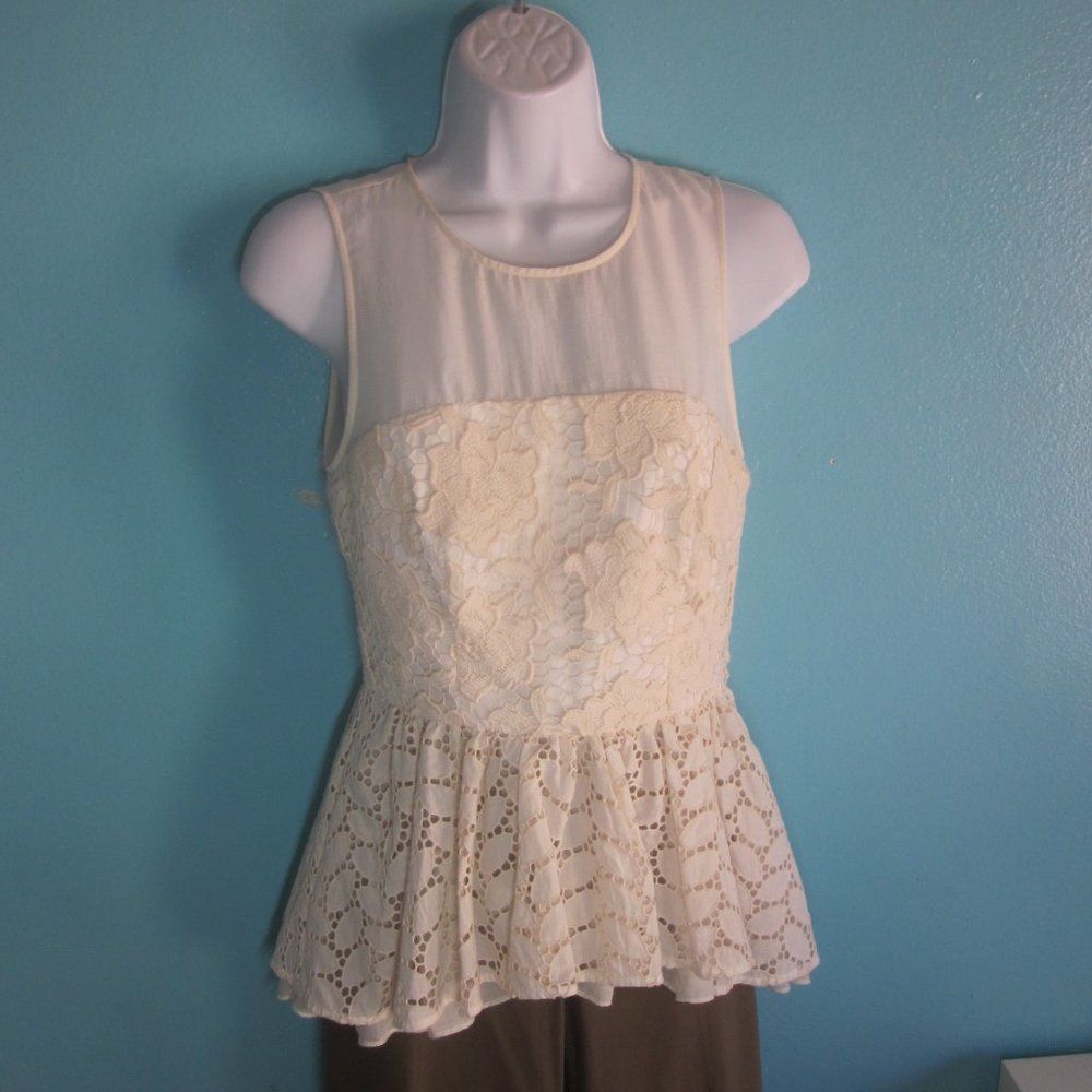 Anthropologie Floreat Anthropologie Size 2 Blouse Ivory Size XS / US 0-2 / IT 36-38 - 1 Thumbnail