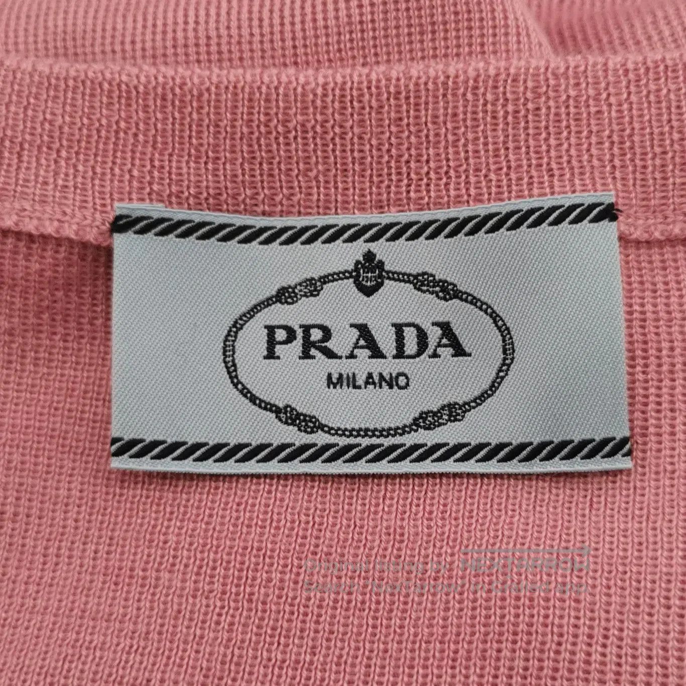 Prada Prada Pink Velvet Blend Knit Sweater . Size L / US 10 / IT 46 - 4 Thumbnail