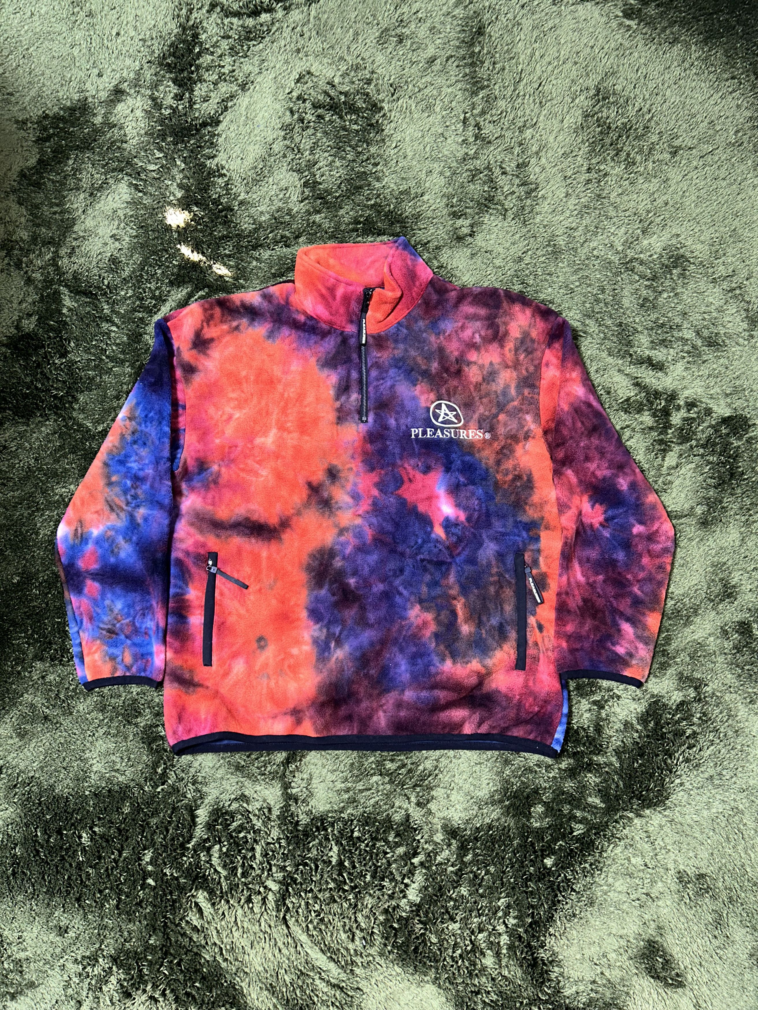 Pleasures [L] pleasures tie dye polar fleece half zip up Size US L / EU 52-54 / 3 - 2 Thumbnail