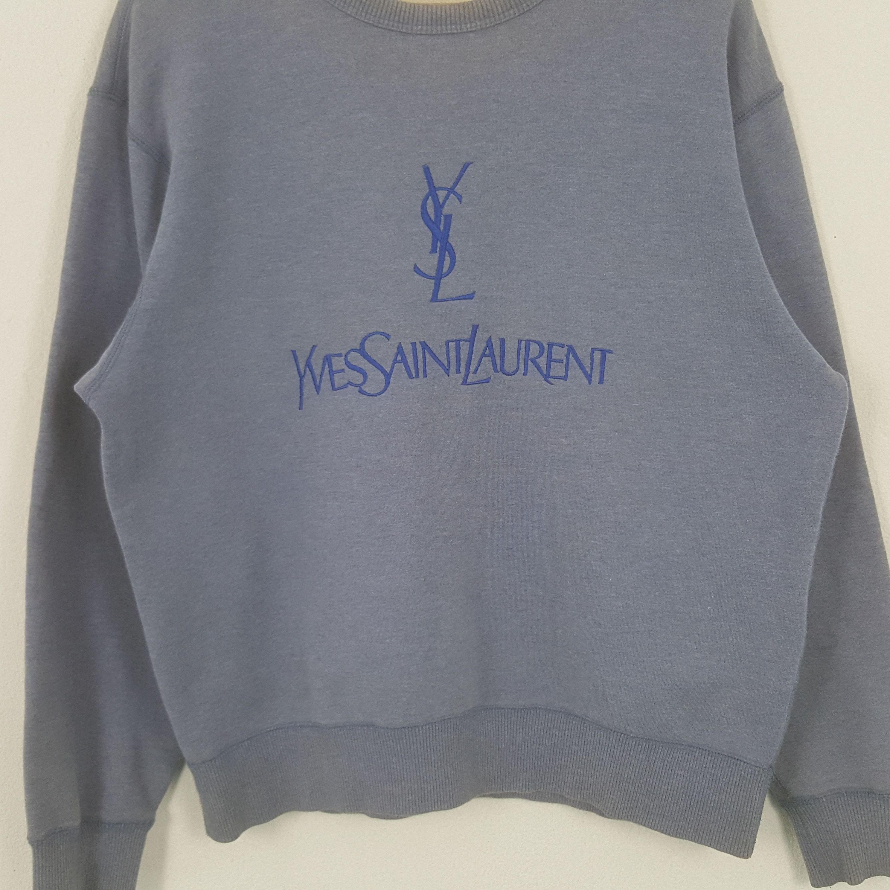 Vintage Vintage Yves Saint Laurent Italian Brand Sweatshirt Size US L / EU 52-54 / 3 - 2 Thumbnail