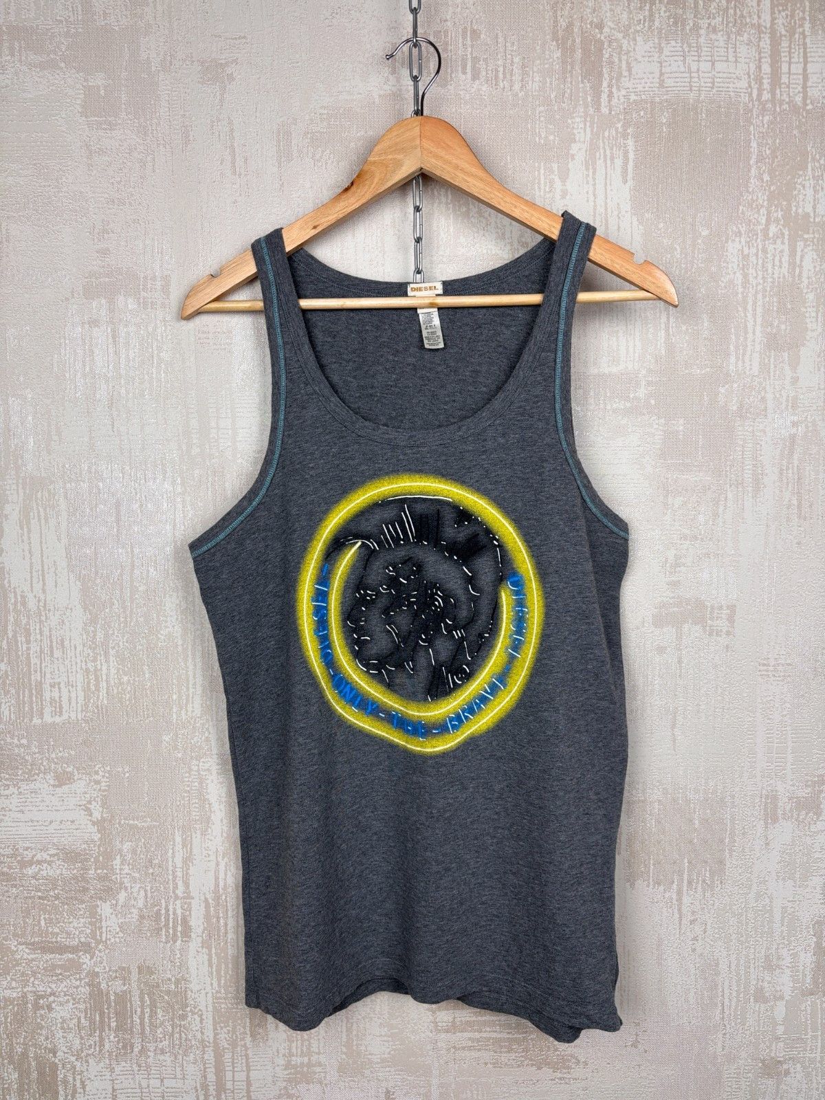 Diesel Vintage Diesel Big Logo Punk Tank Top Sleeveless Size US L / EU 52-54 / 3 - 1 Thumbnail
