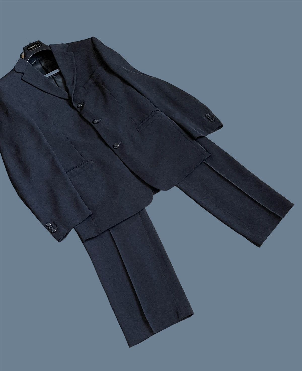 Versace × Vintage 90’s Versace classic black suit vintage Size 50R - 5 Thumbnail