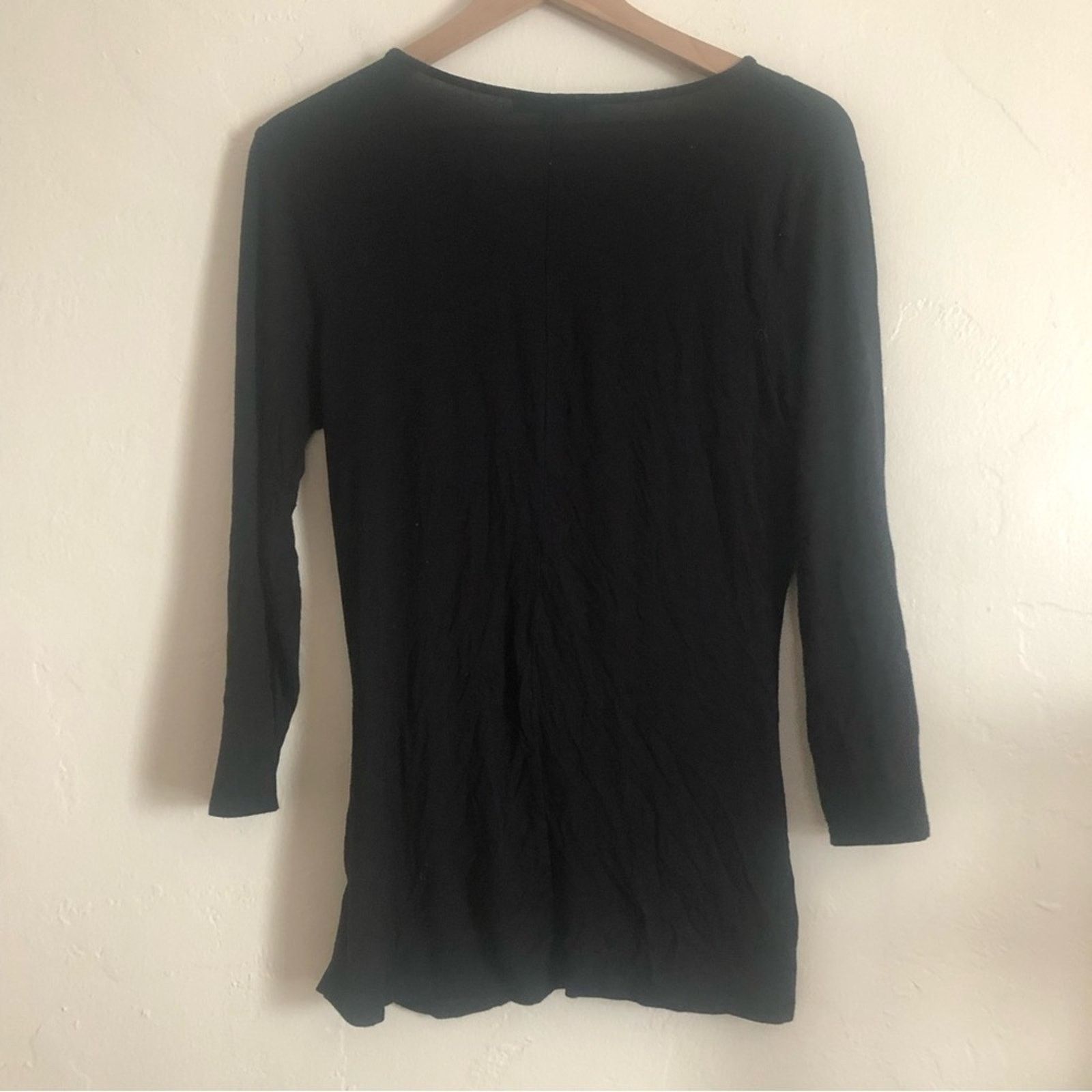 Harve Benard Harve Benard V-Neck 3/4 Sleeve Gathered Tunic Sweater Top Size M / US 6-8 / IT 42-44 - 8 Thumbnail