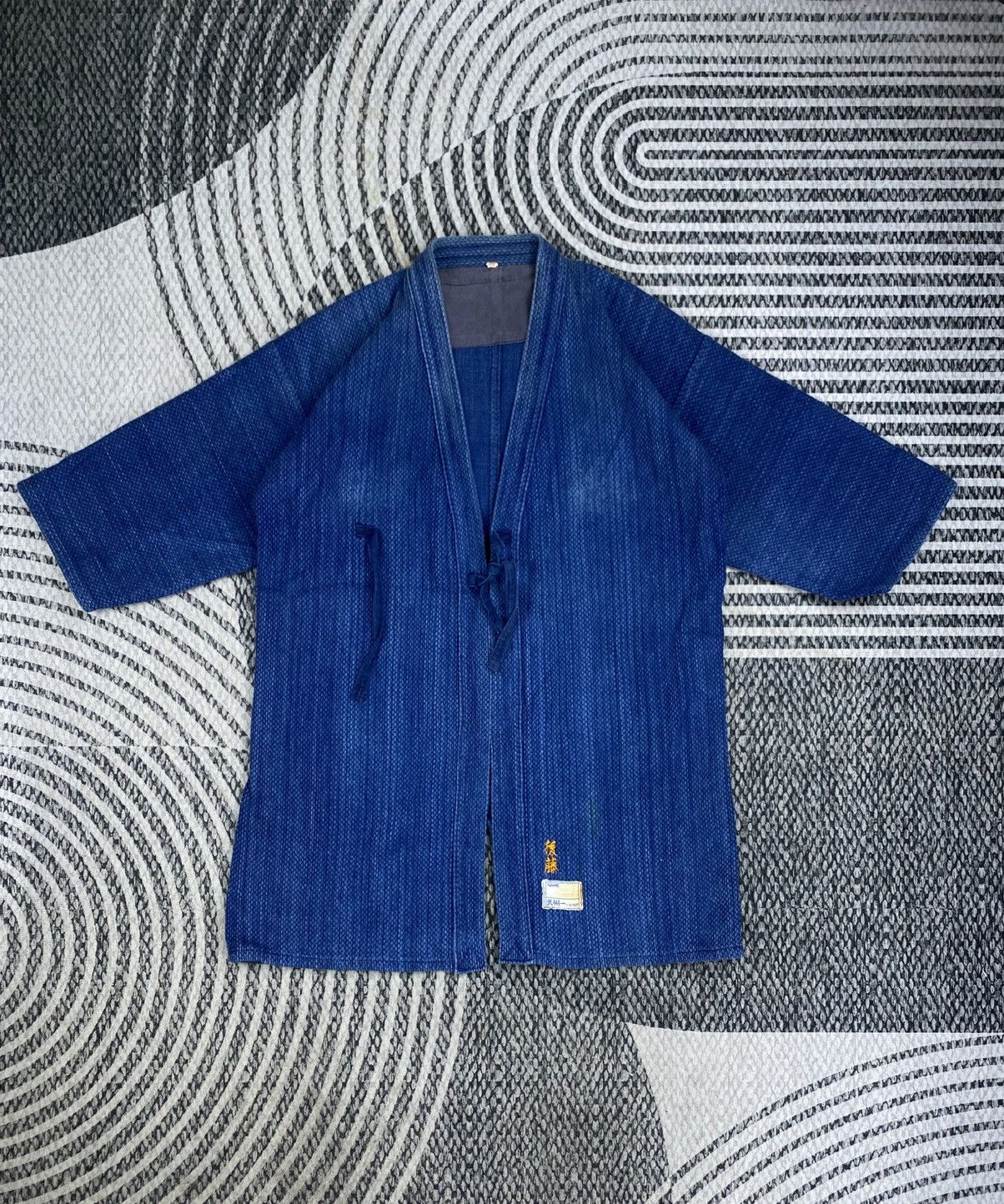 Vtg Japanese Fashion Indigo Kimono Style Jacket