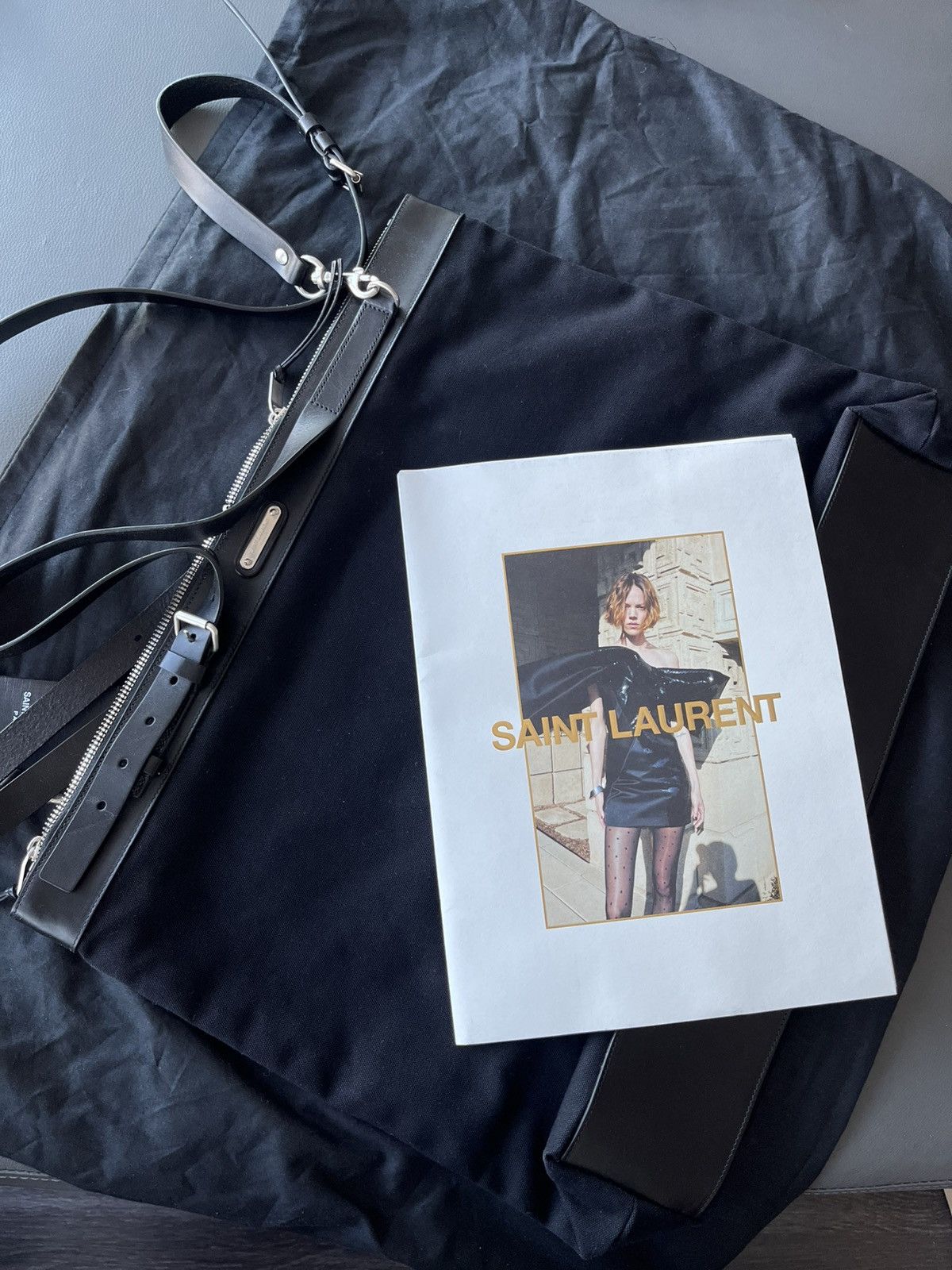 Saint Laurent Paris Rare Saint Laurent $2K Super Runway ID Convertible Bag XL Size ONE SIZE - 1 Thumbnail