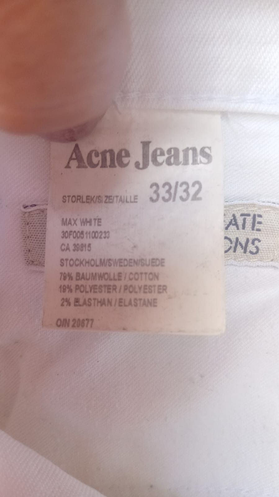 Acne Studios Acne Studios Max White Jeans sz 33x32 Size US 33 - 3 Thumbnail