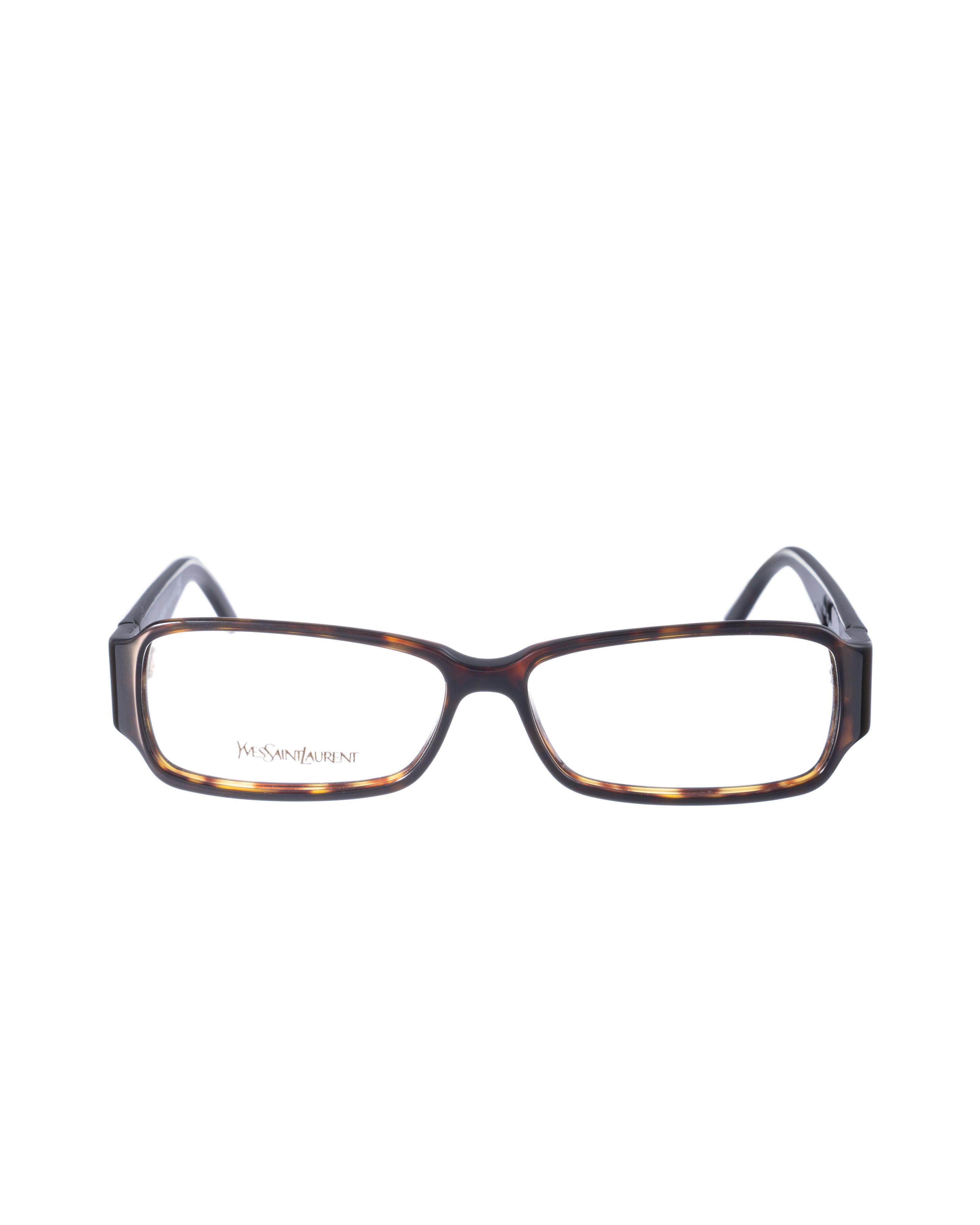 Yves Saint Laurent Yves Saint Laurent 00s Havana Black Glasses with Gold Logo Size ONE SIZE - 2 Thumbnail