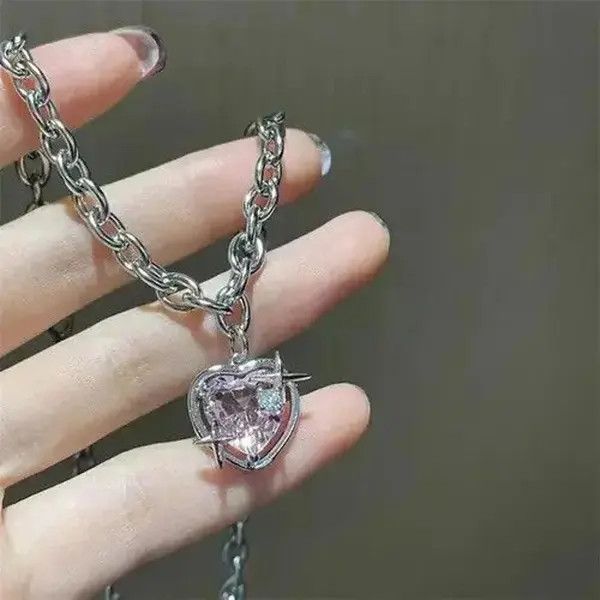 Other Pink Vermiculite Peach Galaxy Necklace Size ONE SIZE - 4 Thumbnail