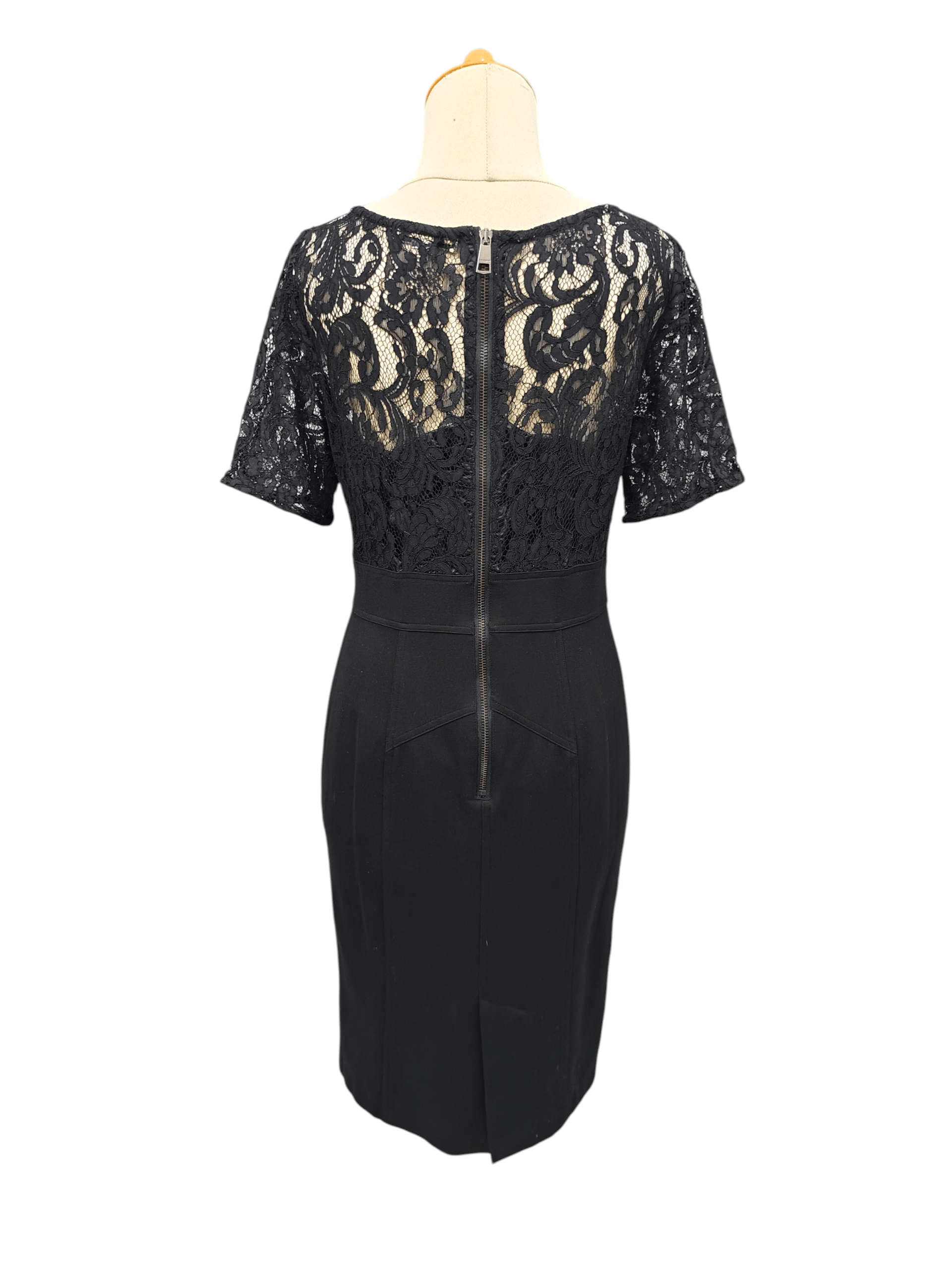 Burberry 00s Burberry- Floral Lace Panel Bodice Gothic Romantic Dress Size M / US 6-8 / IT 42-44 - 4 Thumbnail