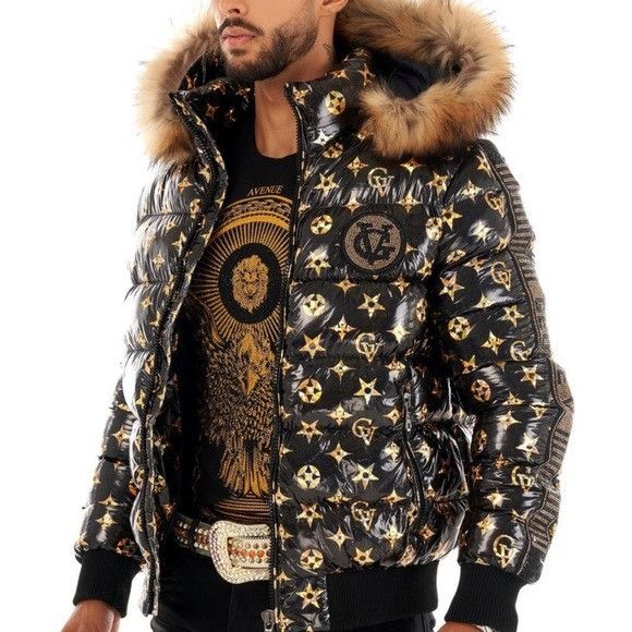 Other Gold Black Fur Jacket George V Designer Brand From Paris Rhi Size US XL / EU 56 / 4 - 4 Thumbnail
