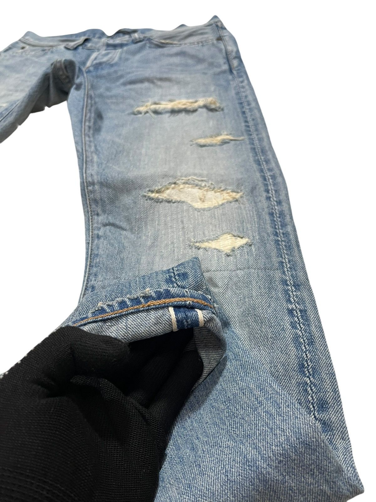 Japanese Brand × Vintage JOHNBULL JAPANESE BRAND DISTRESS SELVEDGE SLIM JEANS Size US 31 - 5 Thumbnail