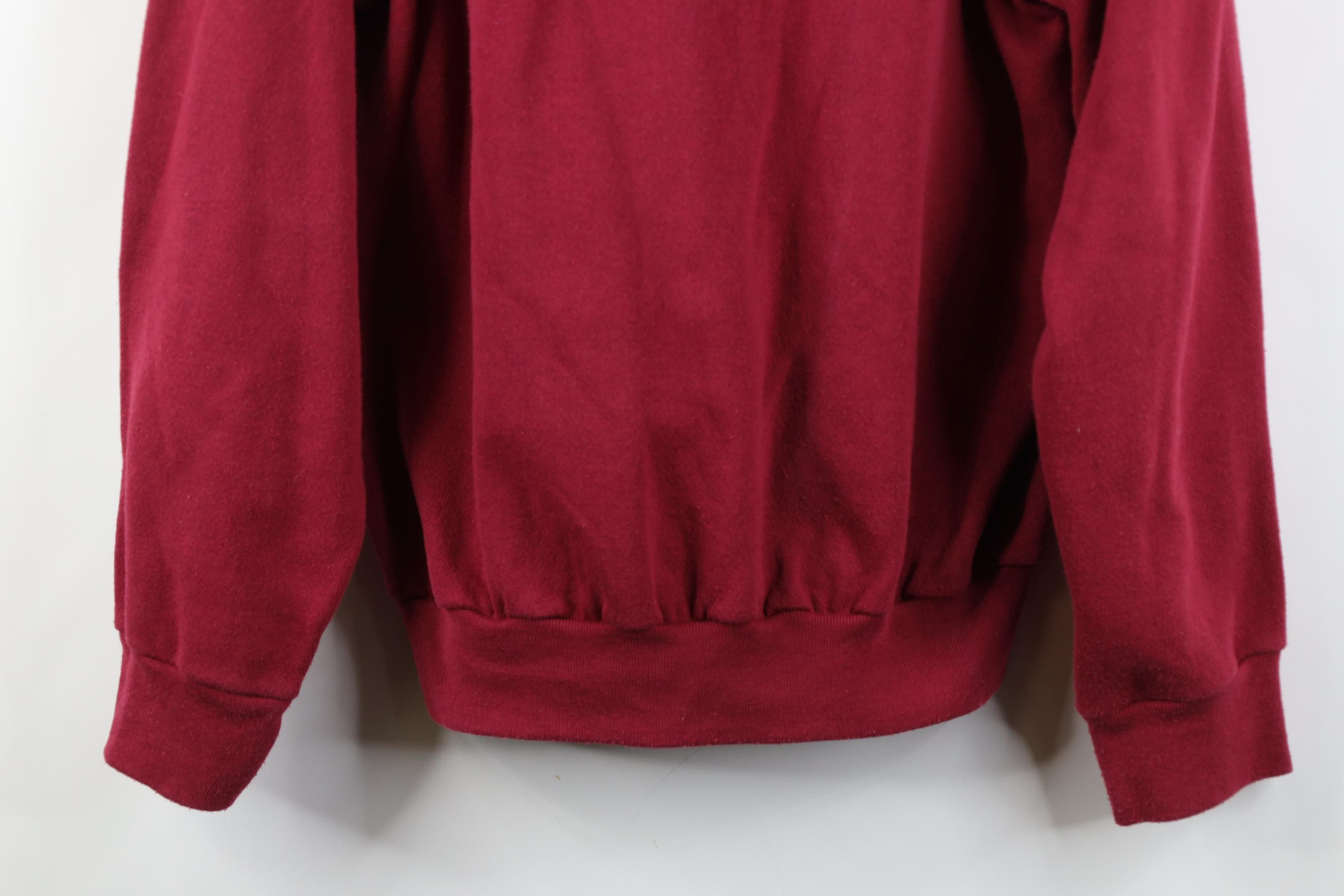Vintage Vintage 90s Streetwear Raglan Crewneck Sweatshirt Red USA Size US L / EU 52-54 / 3 - 3 Thumbnail