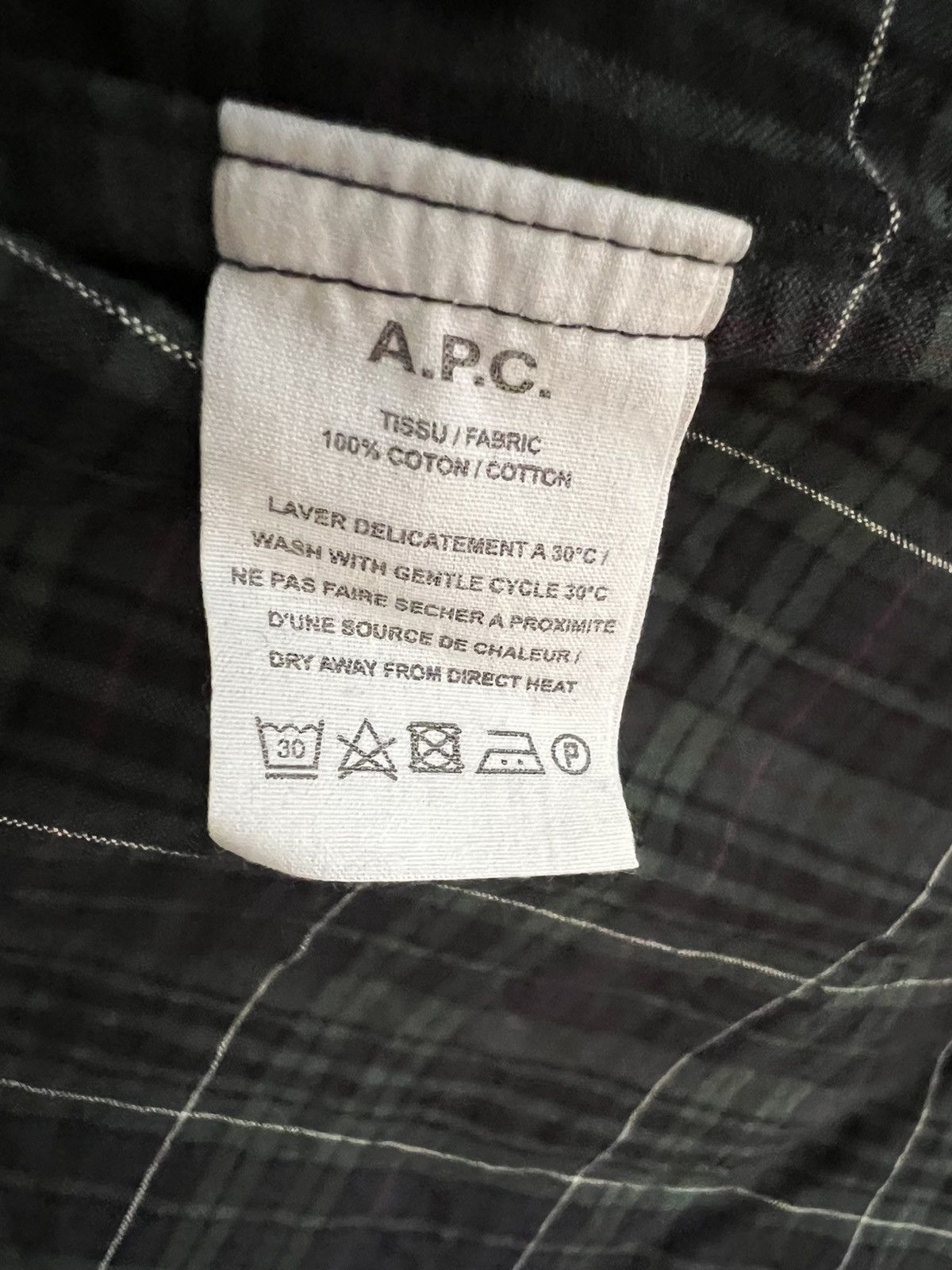 A.P.C. Green Plaid Shirt Size US L / EU 52-54 / 3 - 5 Thumbnail