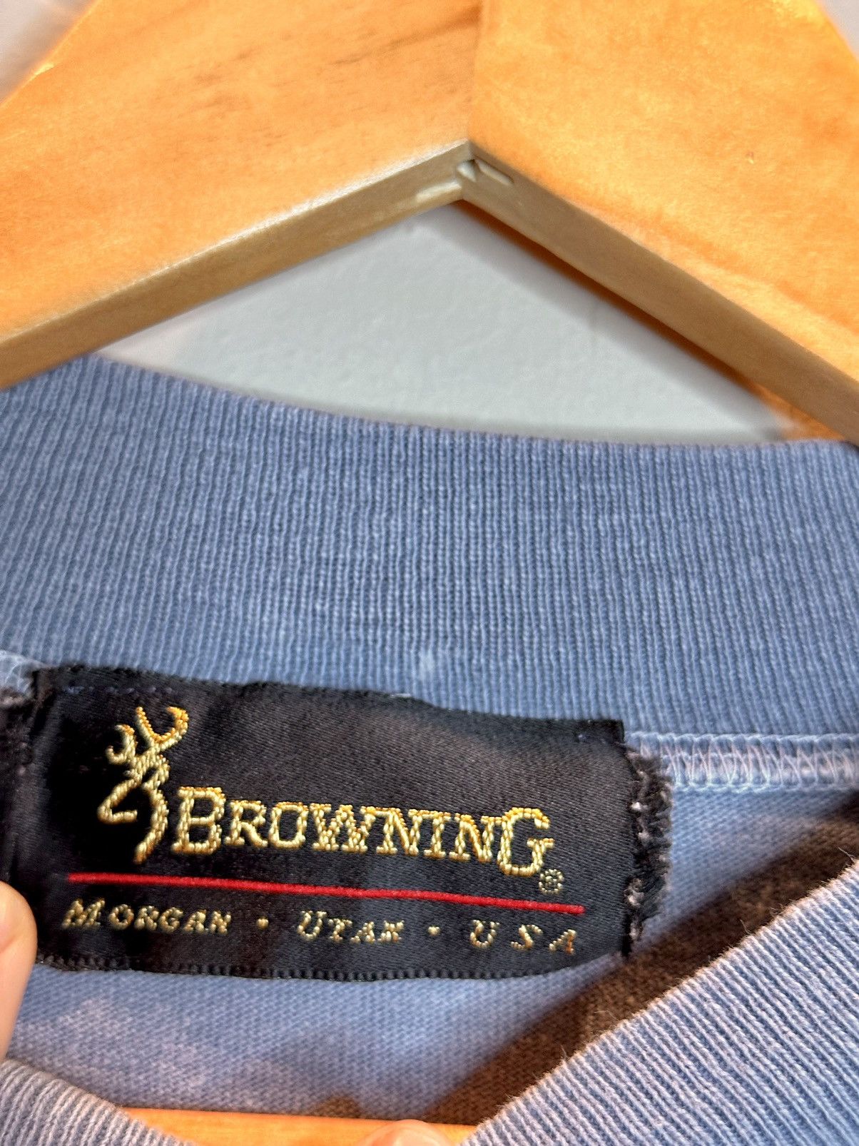 Vintage RARE Vintage Browning Firearms Gun Single Stitch US LS Shirt Size US L / EU 52-54 / 3 - 5 Thumbnail