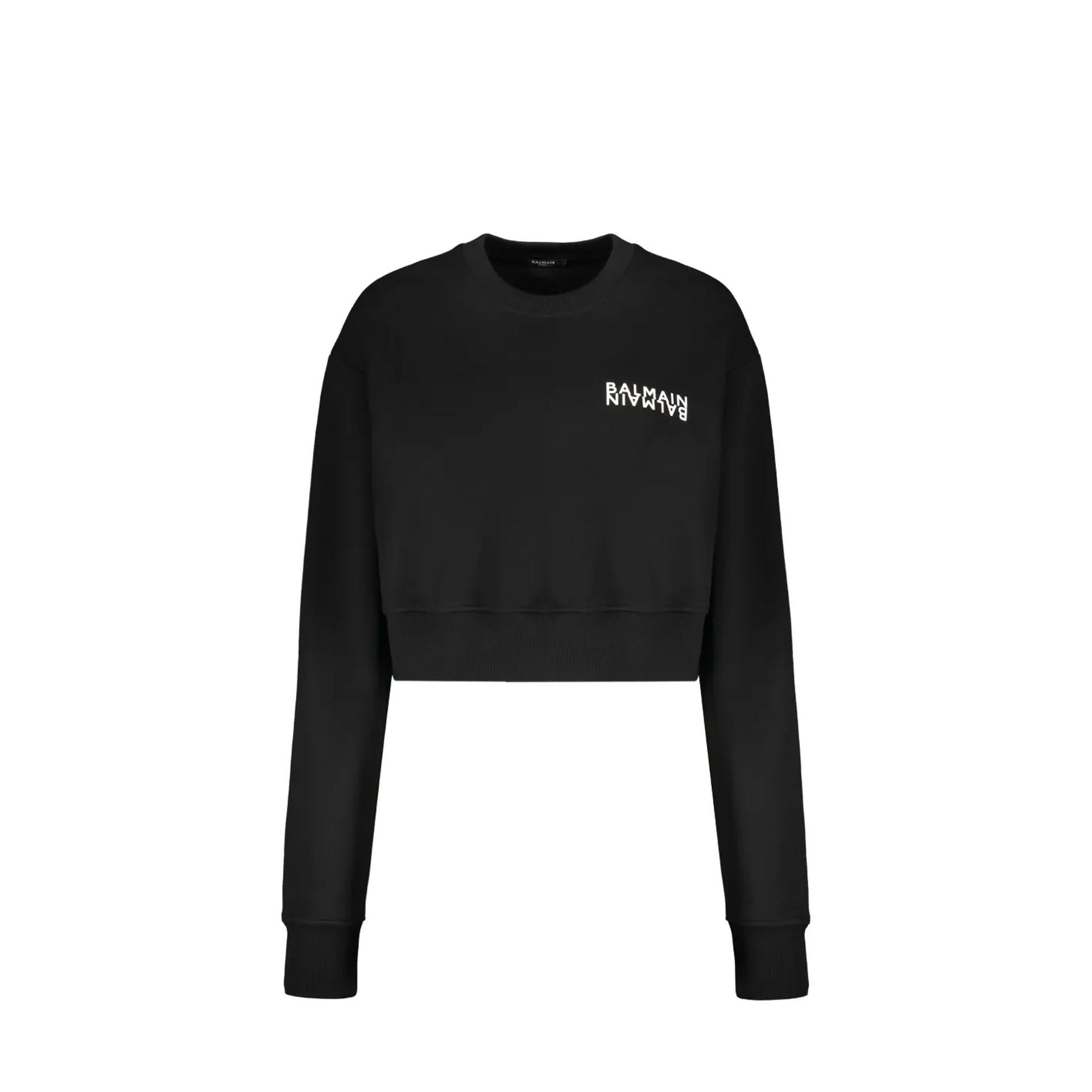 Balmain Balmain cropped logo sweatshirt Size XS / US 0-2 / IT 36-38 - 1 Thumbnail