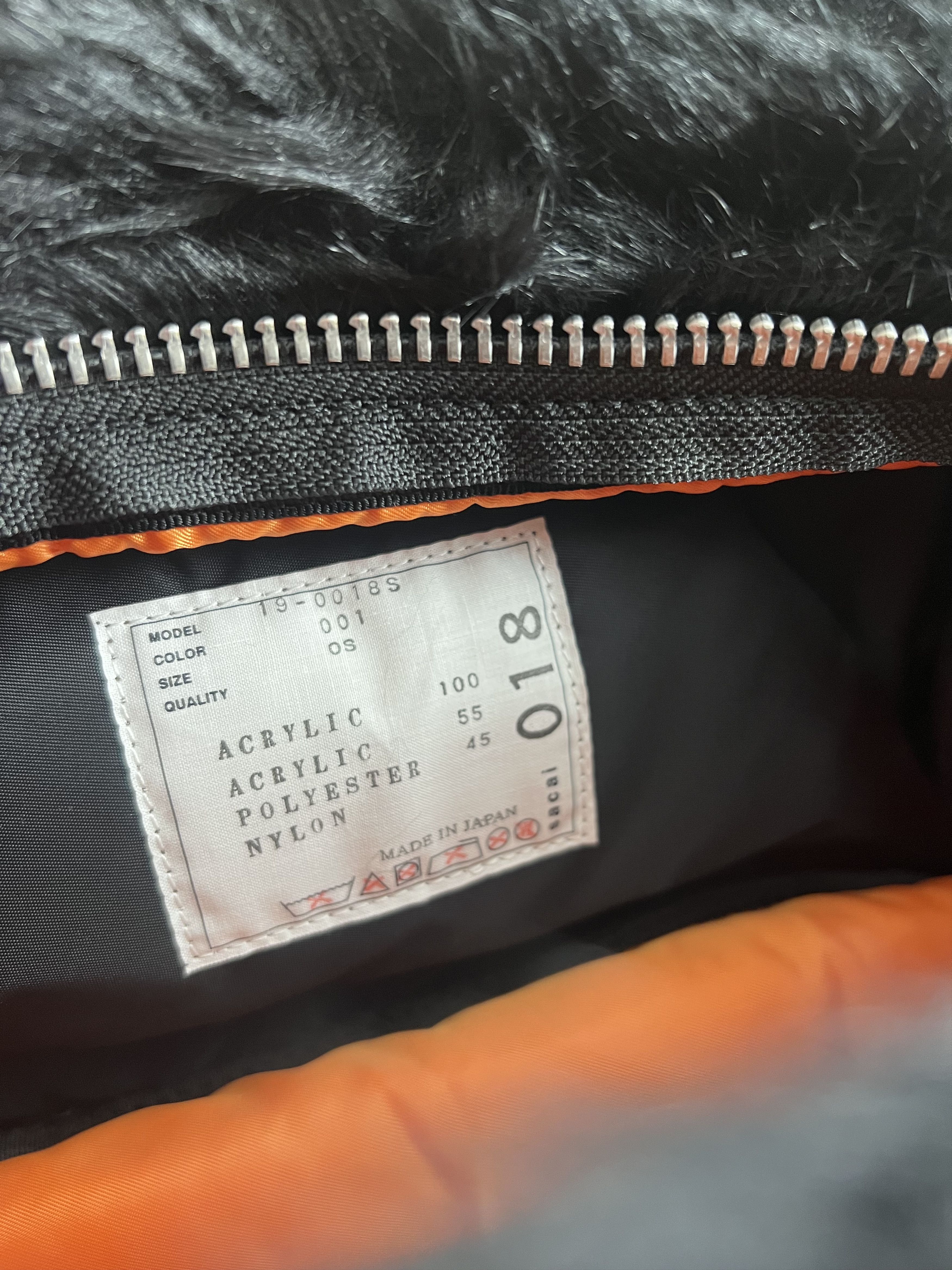 Porter × Sacai Porter Sacai Faux Fur Waist Bag in Black Size ONE SIZE - 6 Thumbnail