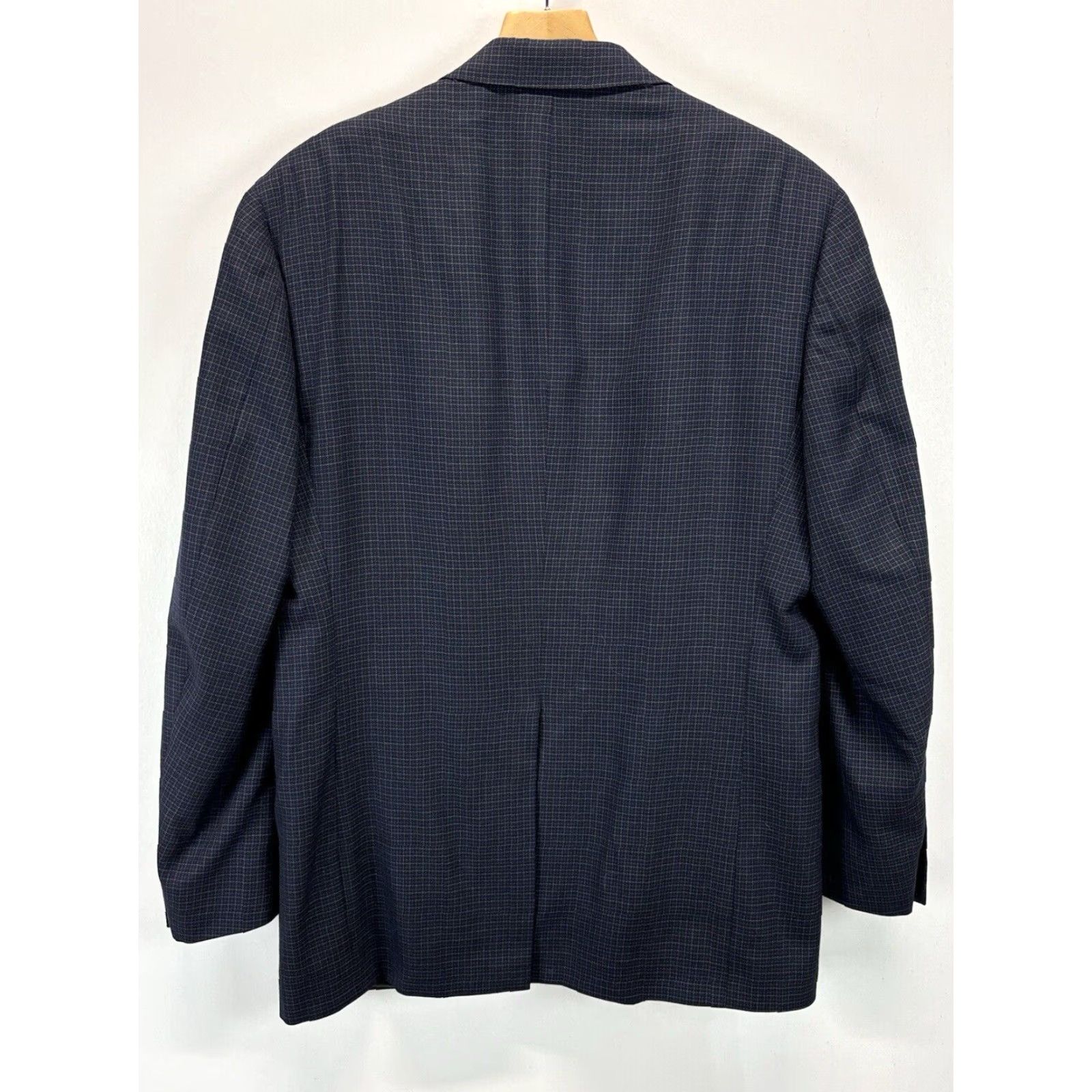 Tommy Hilfiger Tommy Hilfiger Mens Navy Plaid Wool Blazer Coat Sz 42 L Size 42L - 2 Thumbnail
