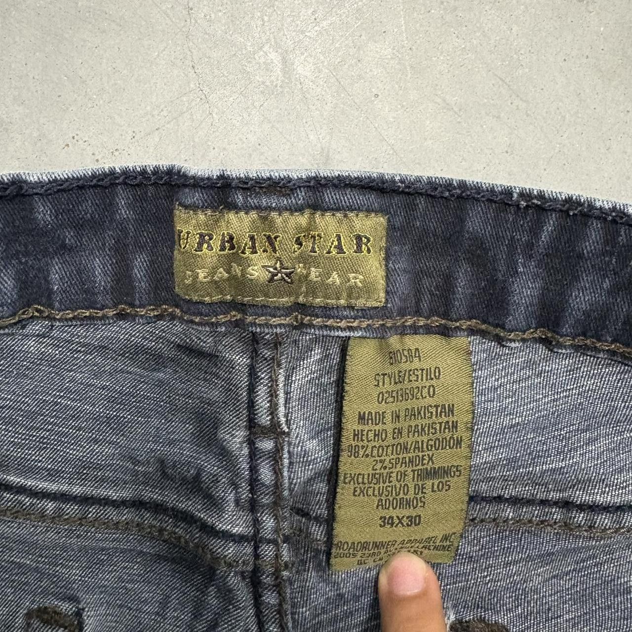 Japanese Brand × Vintage Vintage Y2K/2000s Straight Fit Streetwear Dark Blue Wash Denim Jeans! Size US 30 / EU 46 - 6 Thumbnail
